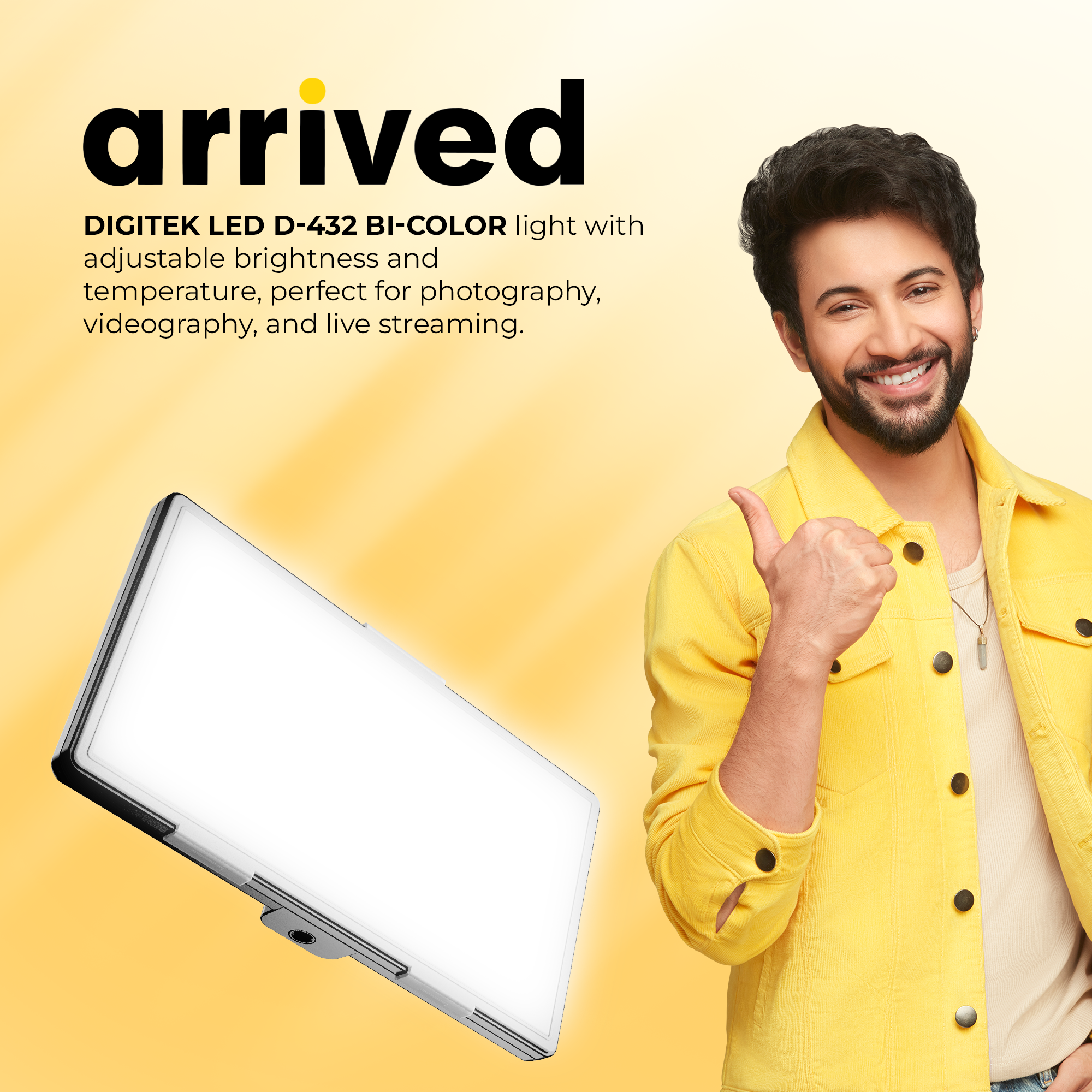 Digitek (LED-D432 Bi) Portable Bi-Color LED Video Light LED-D432Bi (Battery Not Included)