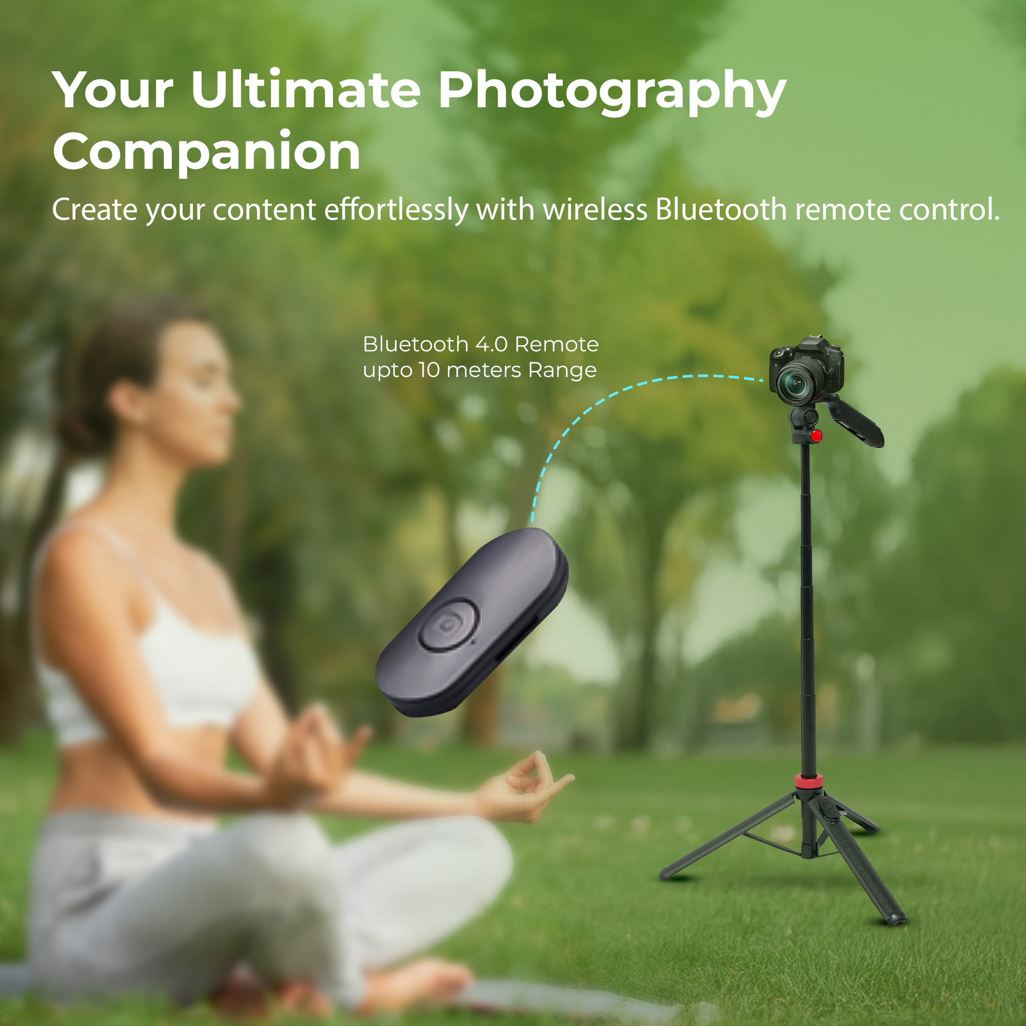 عصا سيلفي ثلاثية القوائم من ديجيتك (DTR 565 SS) مع جهاز تحكم عن بعد لاسلكي، دوران 360 درجة، قضيب ألومنيوم من 7 أقسام، أقصى ارتفاع 1450 مم، حمولة 3 كجم، محول GoPro - متوافق مع الهواتف وكاميرات الحركة