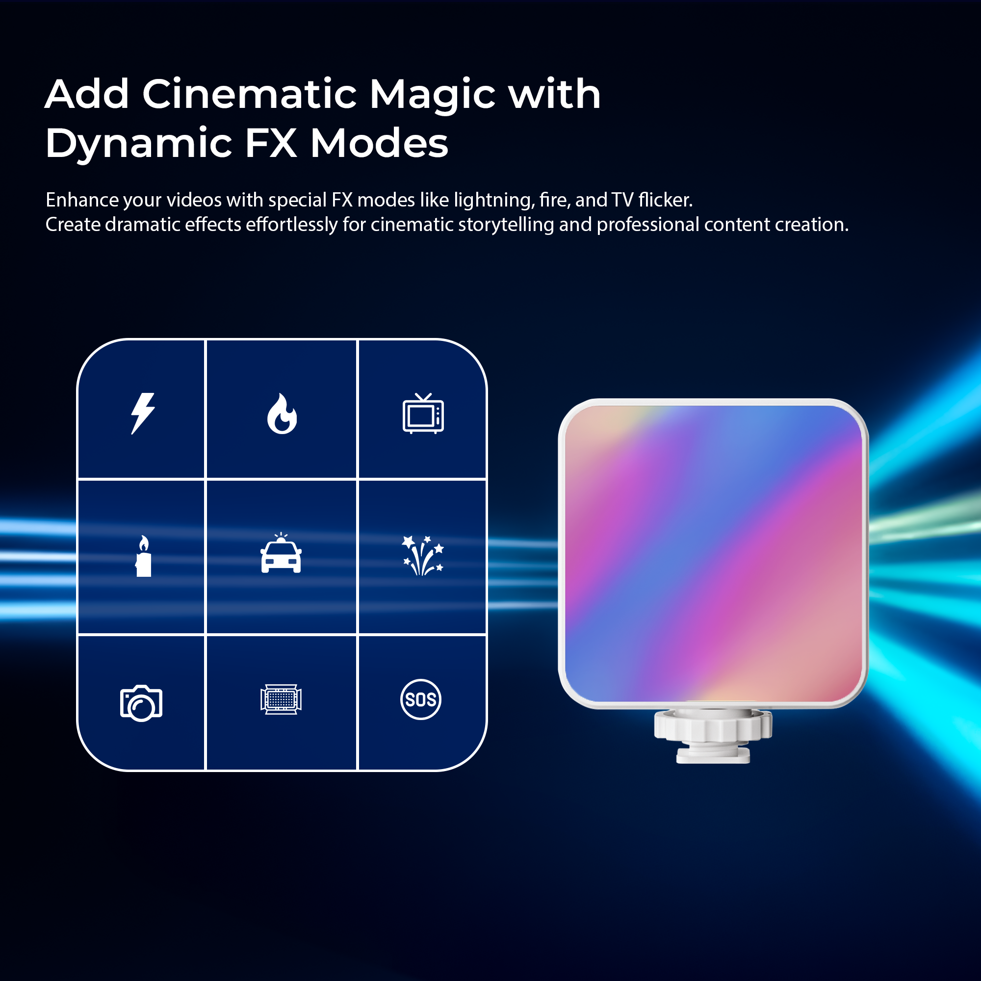 Digitek (LED-D6W RGB) Portable Mini RGB LED Video Light with inbuild Battery & 360° HSI, 3000K-6000K, 8-Level Control, 9 Special FX Modes, Type-C Charging, 1hr Battery, for Photography & Videoshoots