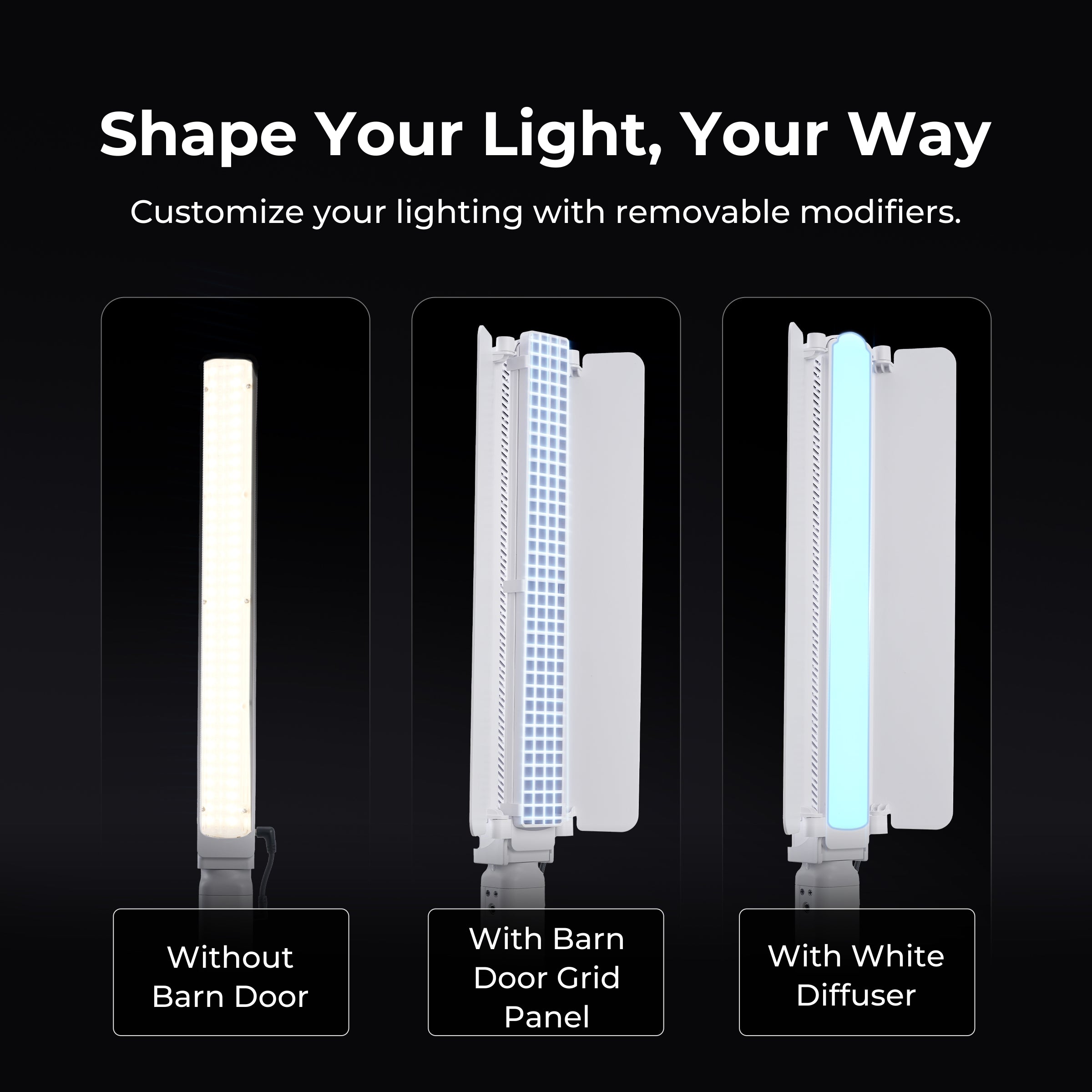 عصا إضاءة ديجيتك (DSL-1000 RGB) المحمولة باليد، مزودة بإضاءة LED RGB بقوة 100 واط