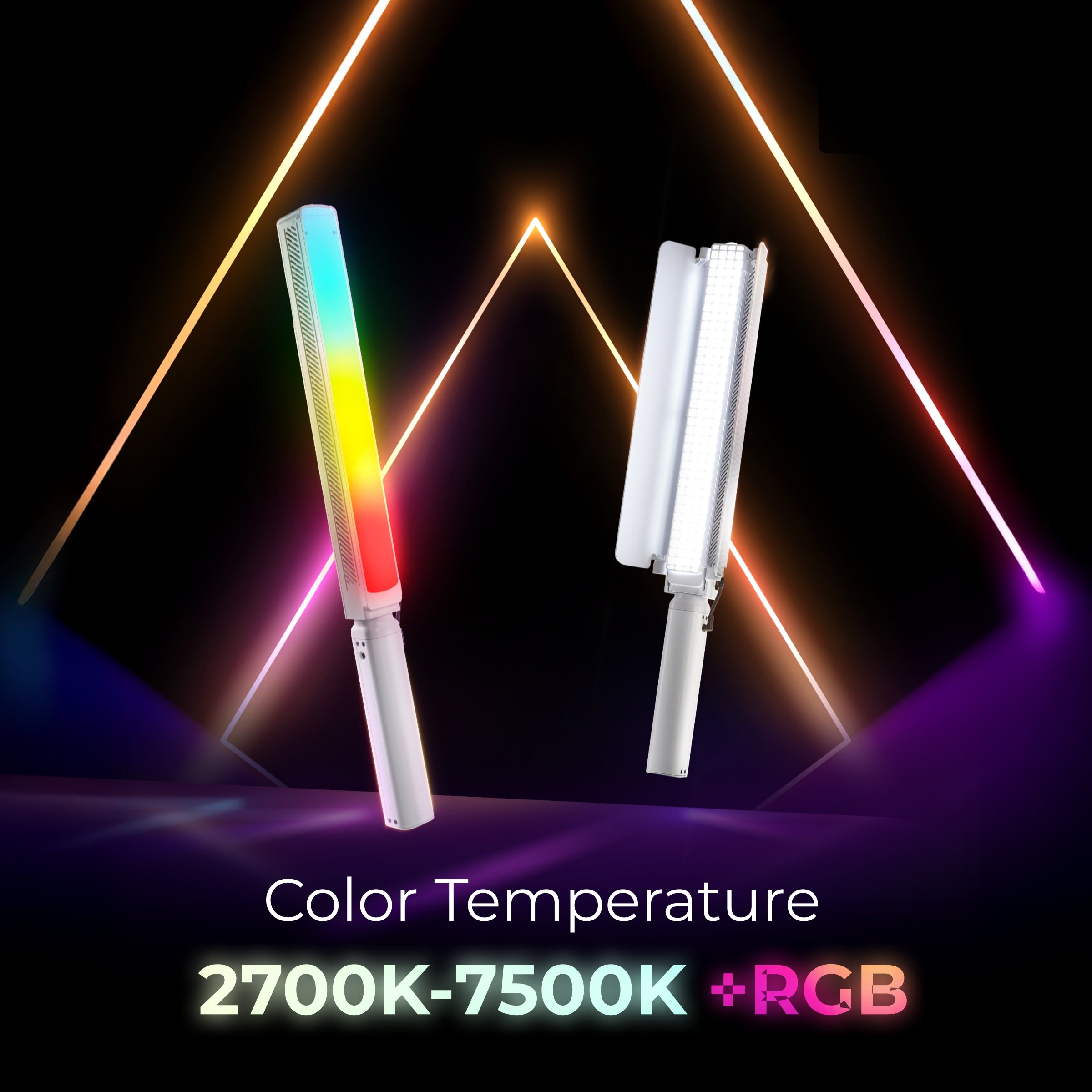 عصا إضاءة ديجيتك (DSL-1000 RGB) المحمولة باليد، مزودة بإضاءة LED RGB بقوة 100 واط