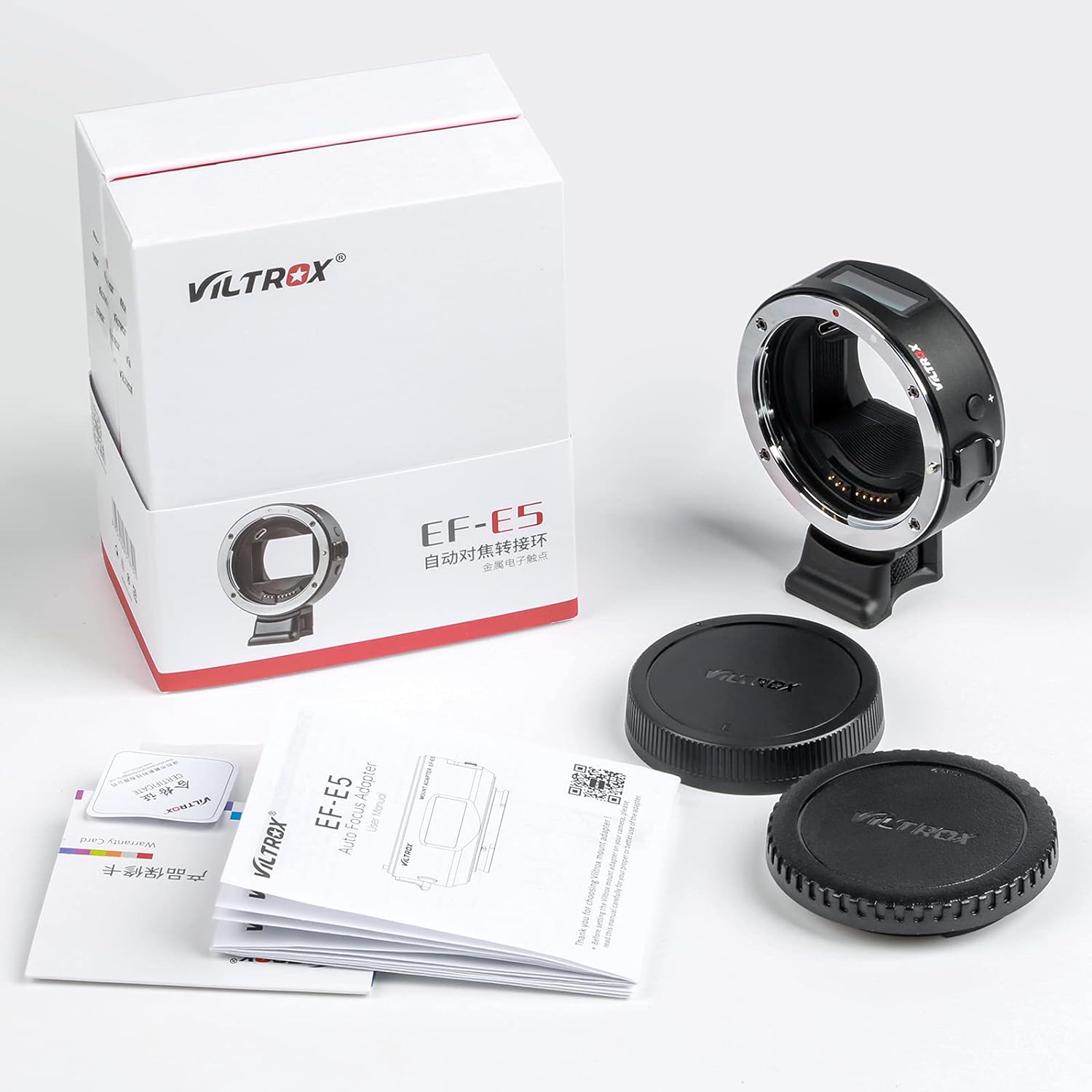 VILTROX Brand Auto Focus EF-E5 Mount Adapter for Canon-EF/EF-S Lenses On Sony-E-Mount Series Cameras, Black - Digitek