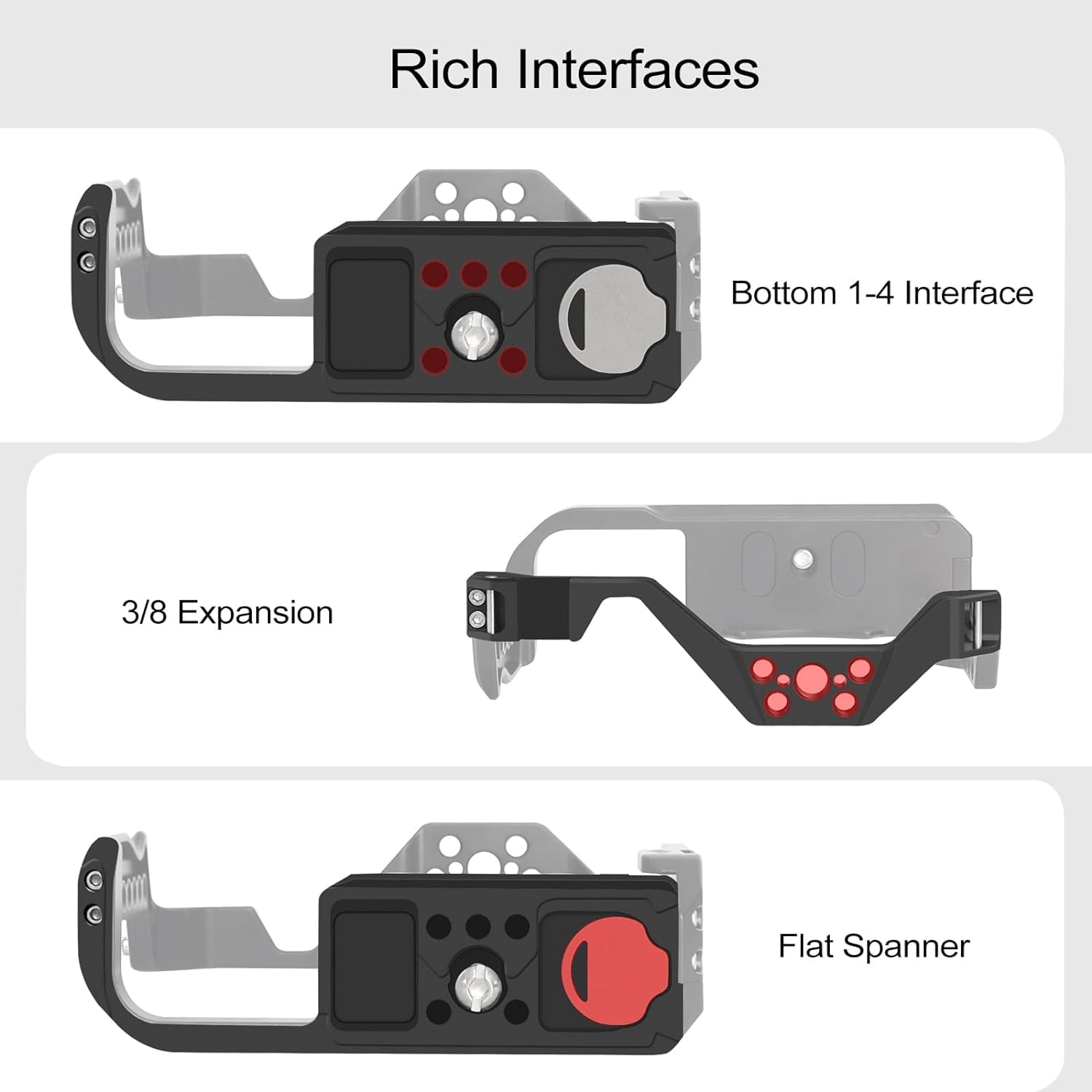 Digitek Cam Cage for (C) EOS-R7 Camera Aluminum Form-Fitted Cage with Quick Tripod Mounting - Digitek