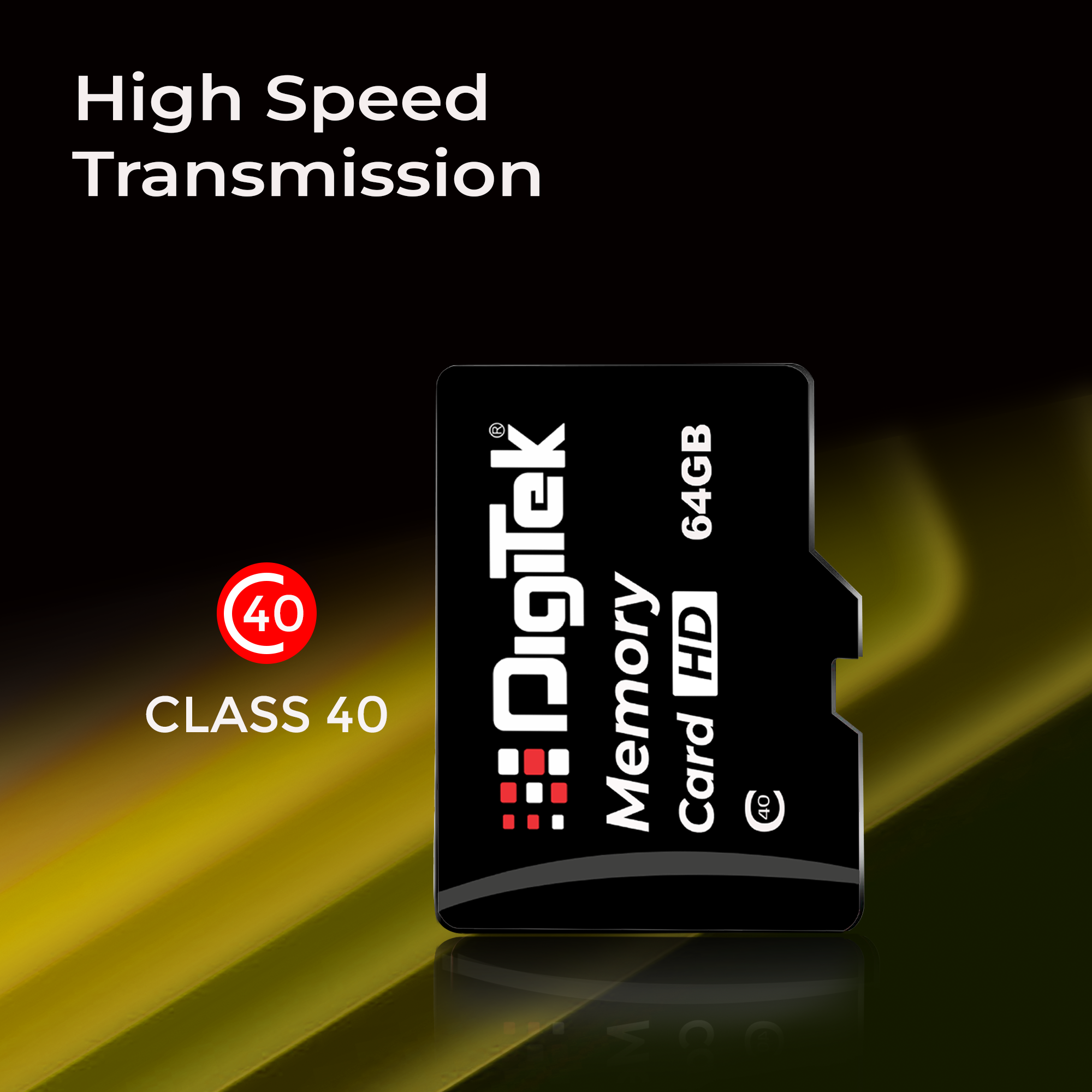 Digitek (DTF 64GB C40) High Speed 64GB Micro SDHC UHS III Memory Card – A2 Speed, 200MB/s, Waterproof & Shockproof, for 4K/8K Video, Drones, CCTV & Smartphones