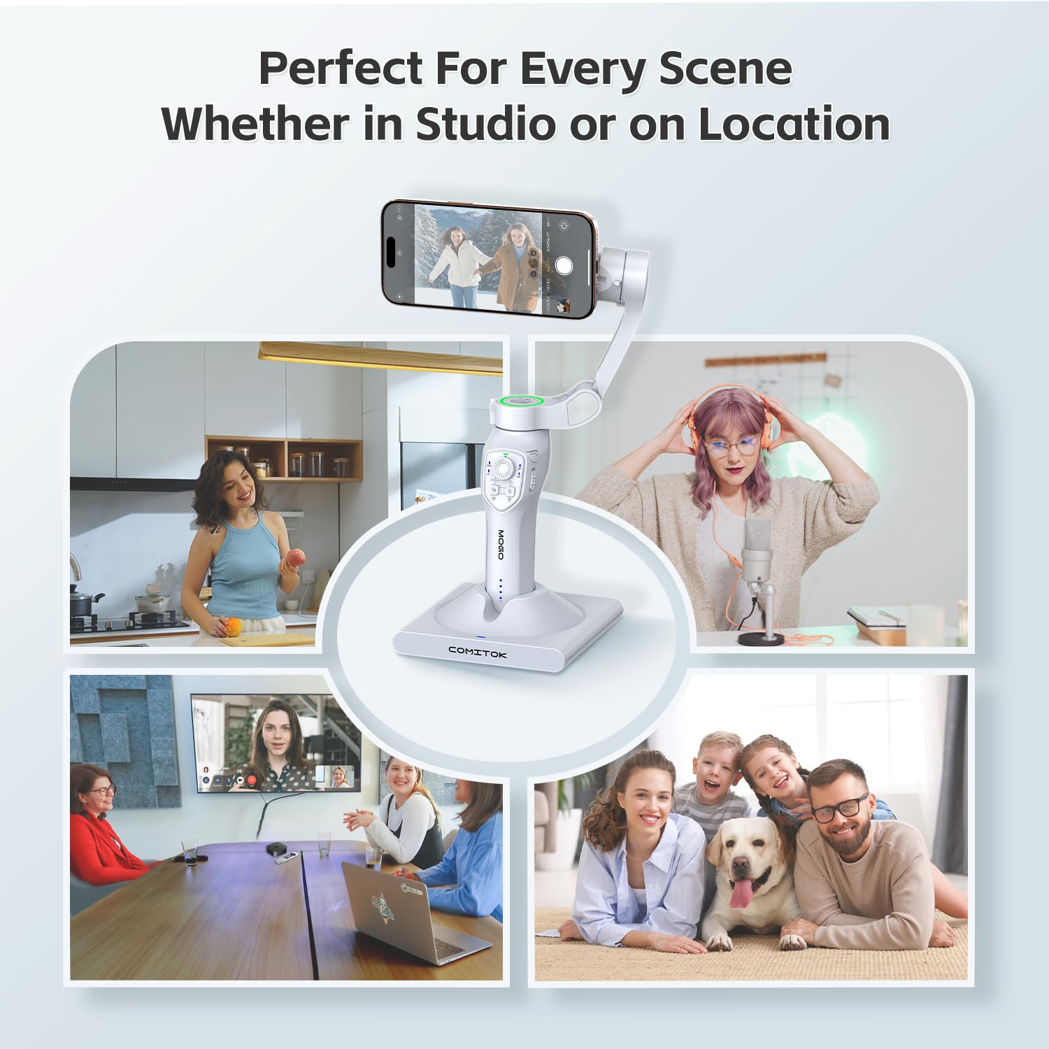 Gimbal Stabilizer Dock for MOGO Charging Dock with Stand | Multi-Functional Desktop Charger | Charge, Store, and Showcase Your MOGO | Stable Holder for MOGO Devices