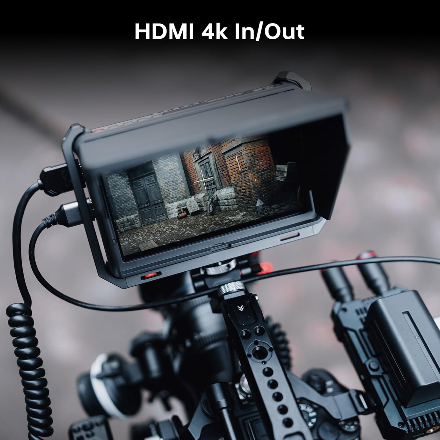 VILTROX DC-X2 6'' Touchscreen Full HD IPS Camera Monitor, 2000 nits 4K HDMI in/Out Video Field Monitor Kit with Sunshade Hood, 3D LUT, Waveform, Histogram & Vectorscope Tools, Black