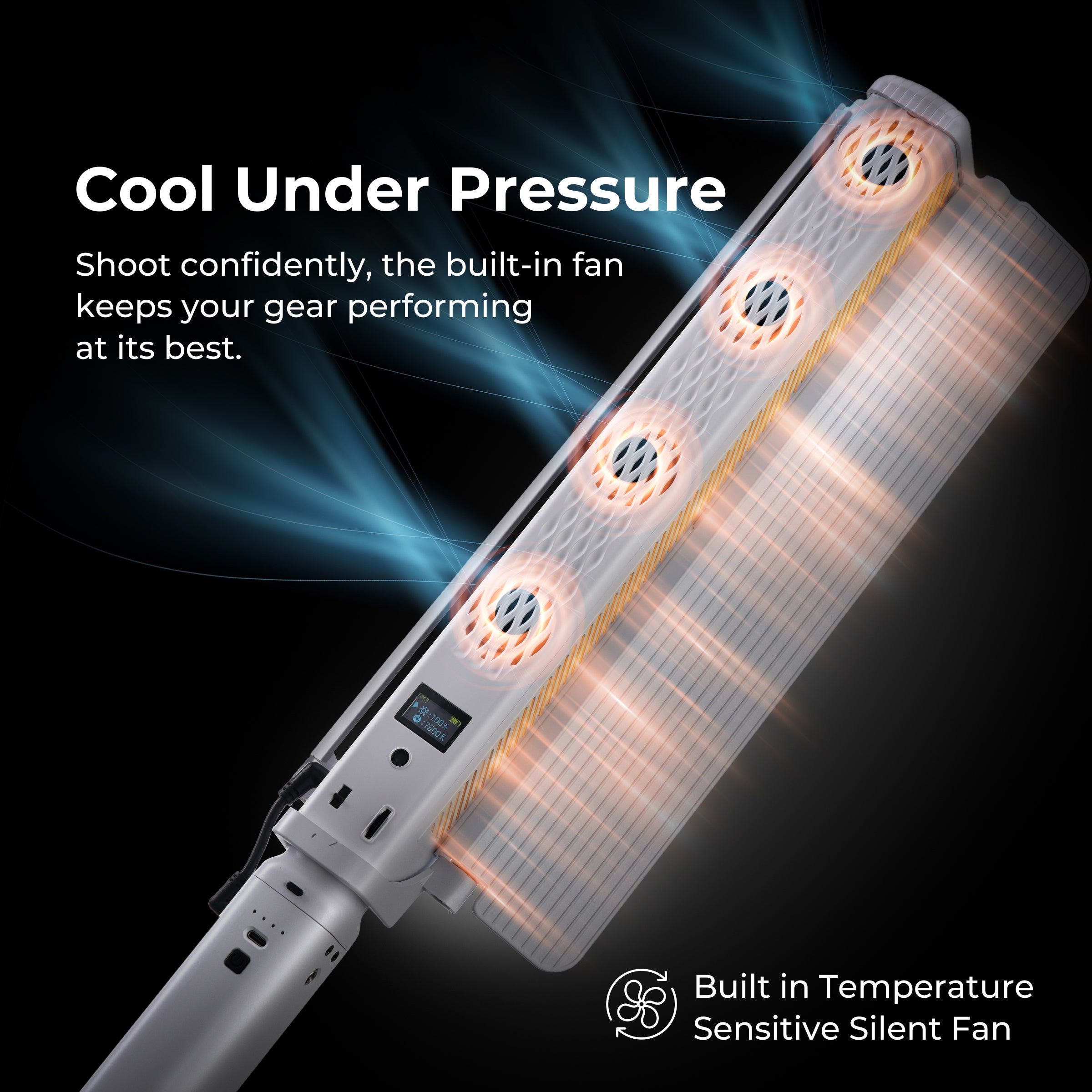 عصا إضاءة ديجيتك (DSL-1000 RGB) المحمولة باليد، مزودة بإضاءة LED RGB بقوة 100 واط