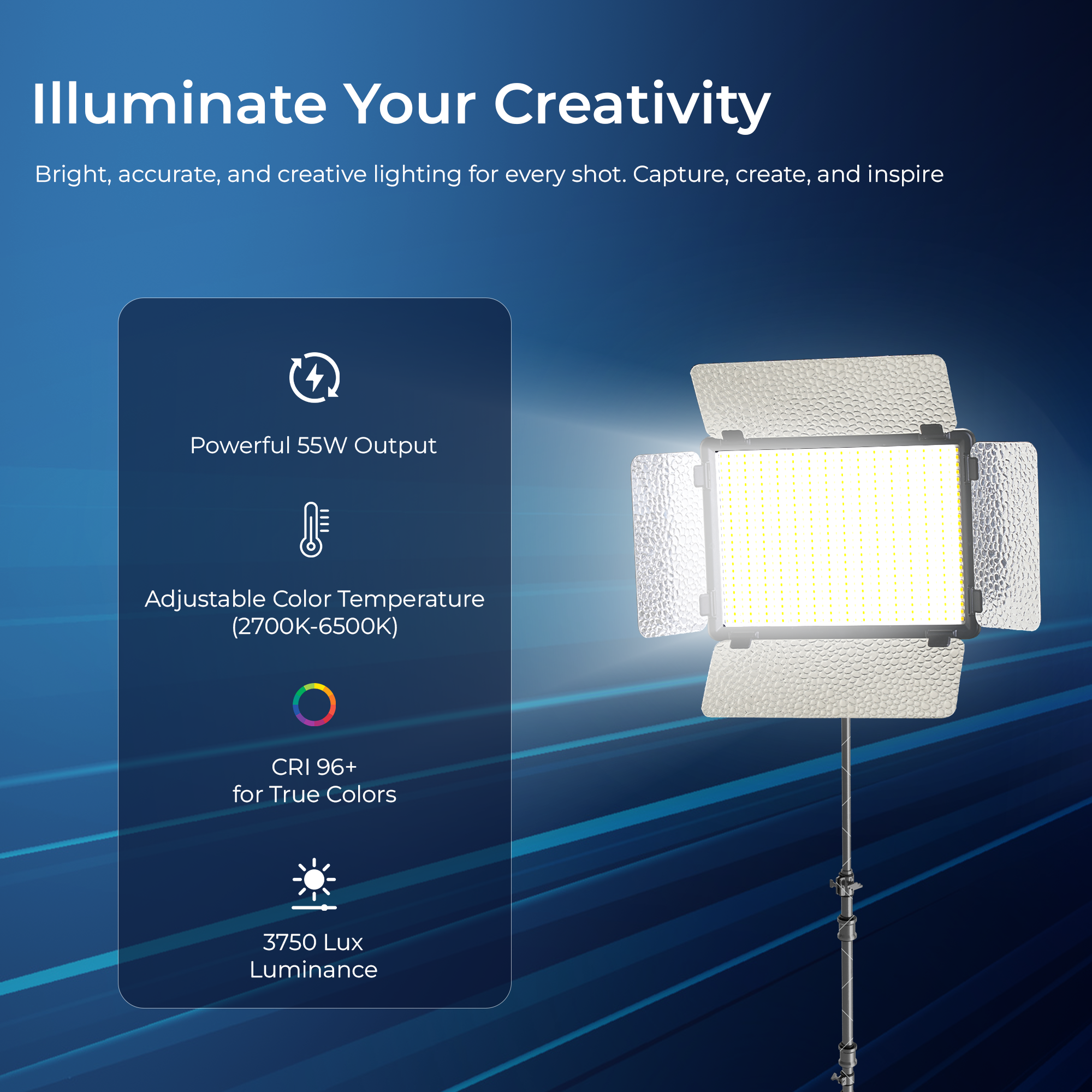 Digitek (LED D1120) Professional Portable Led Video Light Panel, Sleek and Easy to Carry Ideal for Wedding Shoot & Outdoor Shoot & More (Battery Not Included)