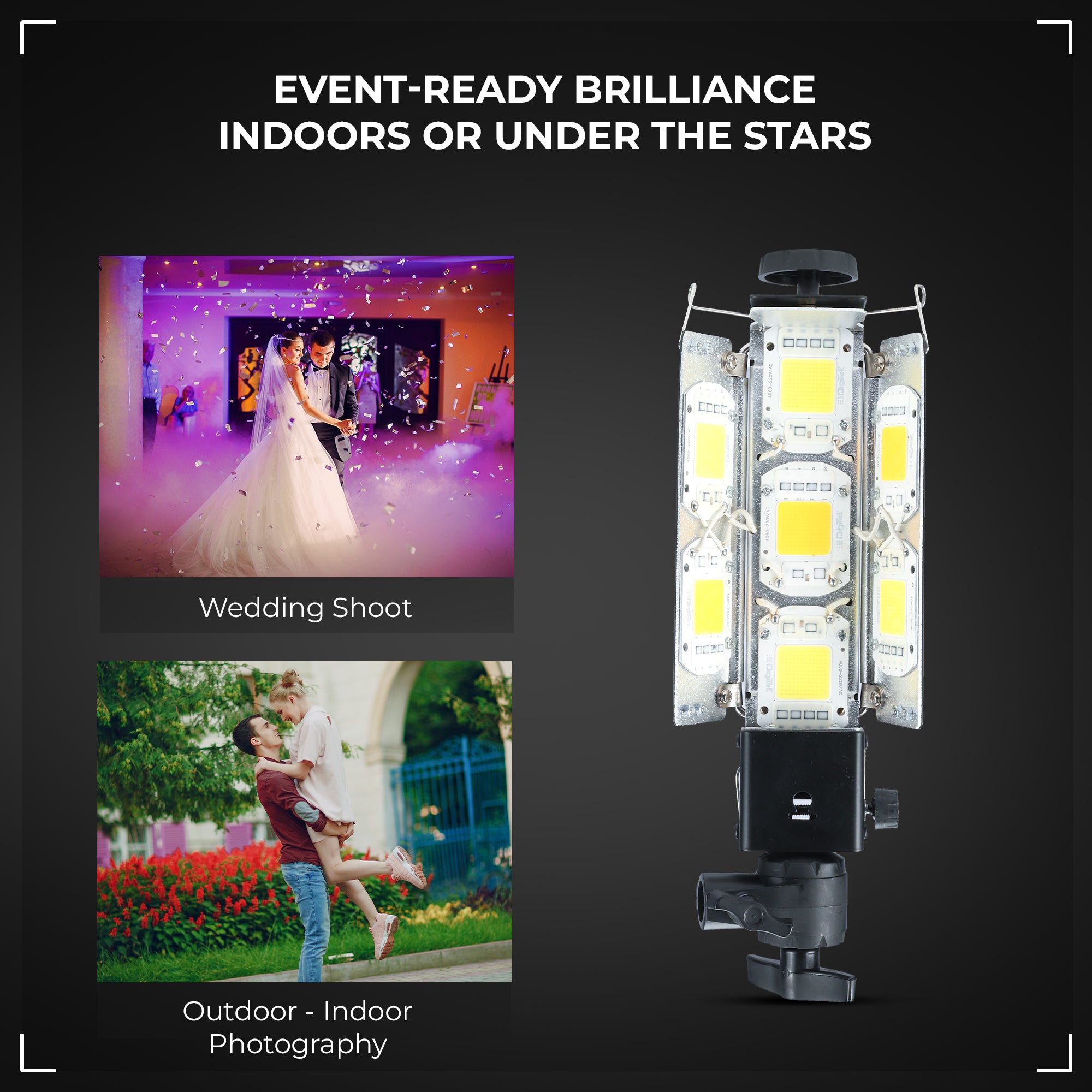 Digitek (DPL 700) Porta Light with 7 COB LED Warm White Light for Low Power Consumption for Camera Lighting in Photography & Video Shoot