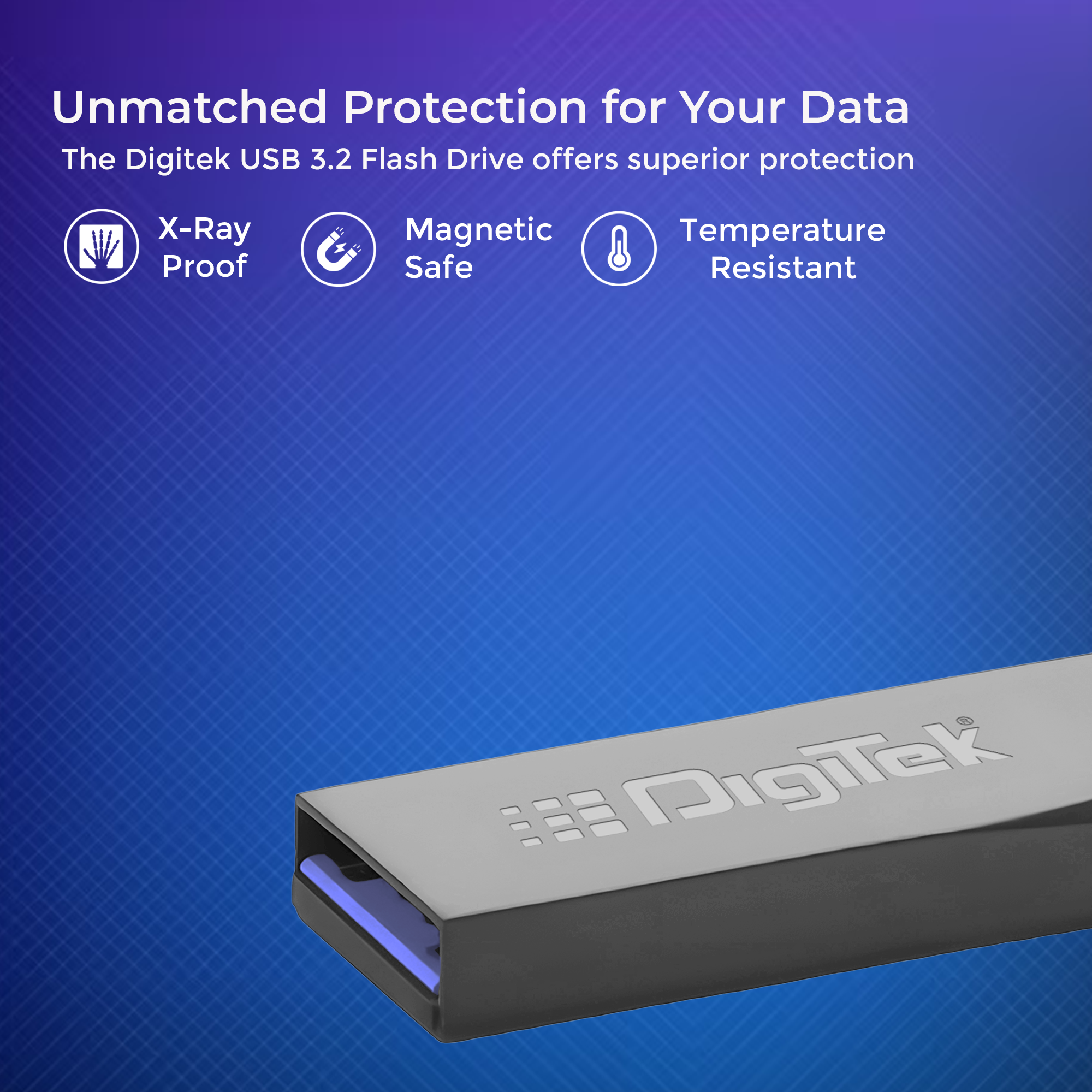 محرك أقراص فلاش USB 3.2 من ديجيتك (دود 128 جي في 3.2)، سعة تخزين 128 جيجابايت، سرعة قراءة وكتابة عالية، محرك أقراص محمول، مغناطيسي، مقاوم للأشعة السينية ودرجات الحرارة | متوافق مع أنظمة التشغيل ويندوز وماك