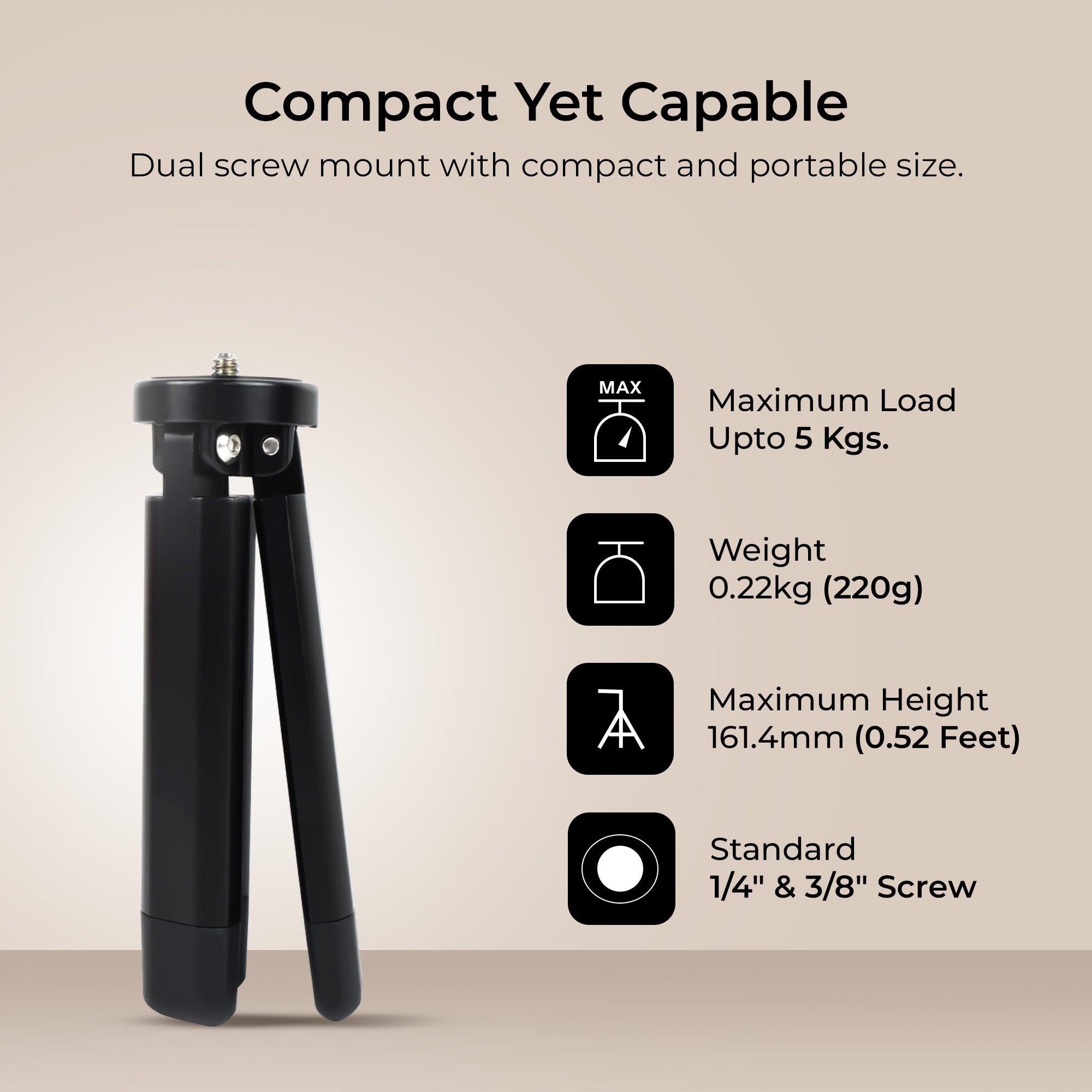 حامل جيمبال ثلاثي الأرجل من ديجيتك - دعم ثابت لمعدات الكاميرا الخاصة بك (DGT-001)