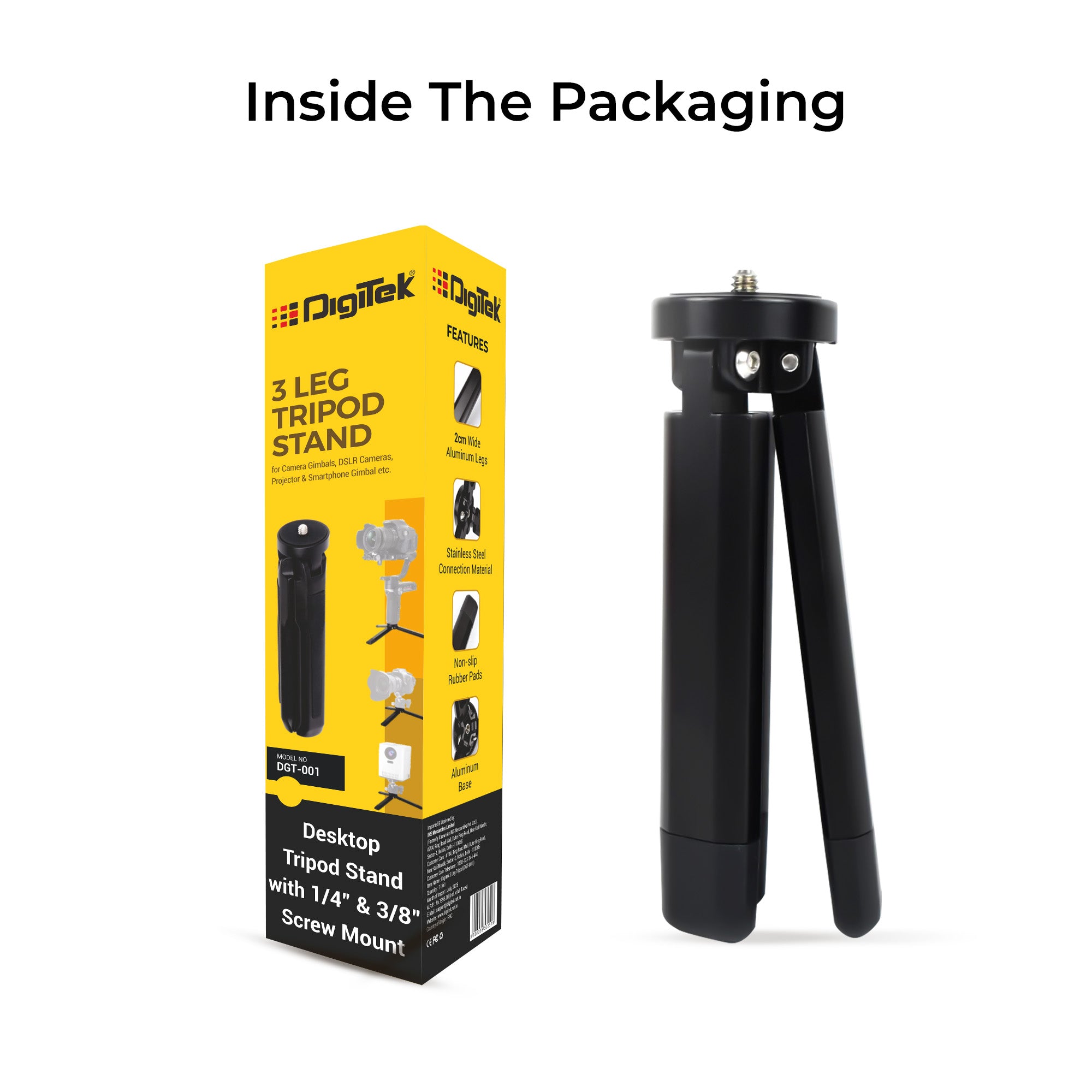 حامل جيمبال ثلاثي الأرجل من ديجيتك - دعم ثابت لمعدات الكاميرا الخاصة بك (DGT-001)