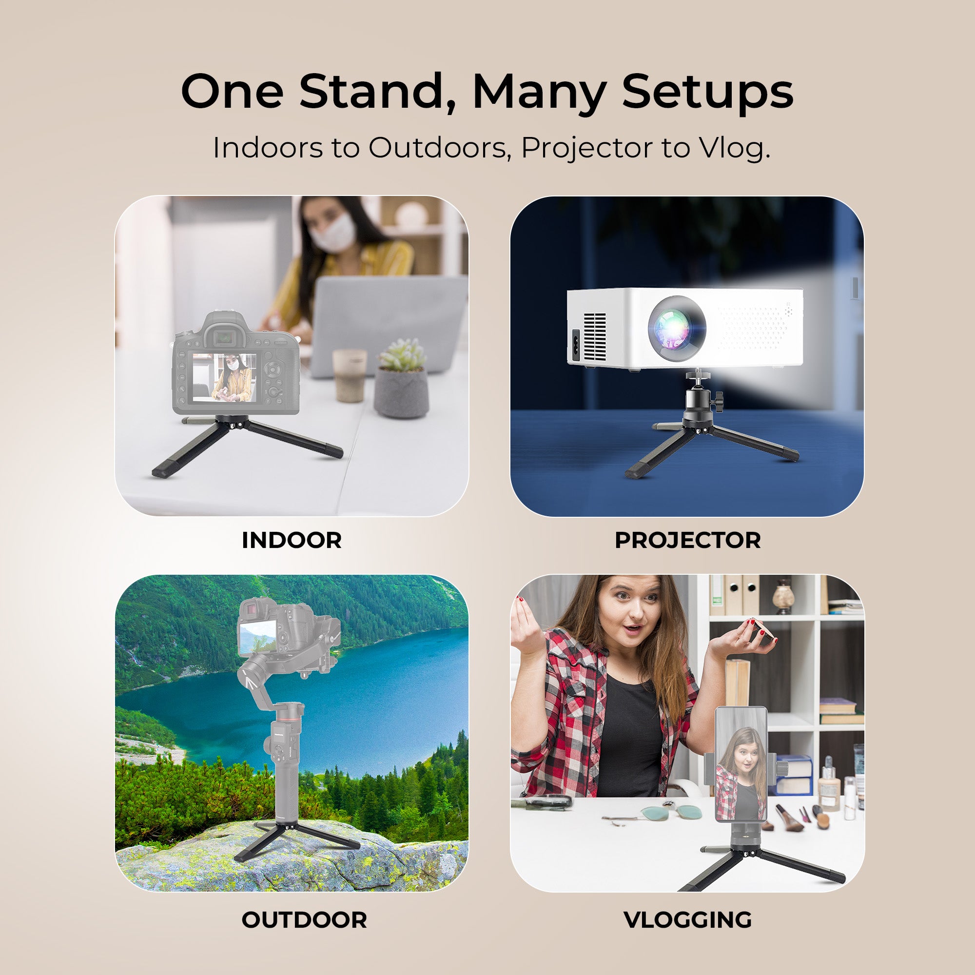 حامل جيمبال ثلاثي الأرجل من ديجيتك - دعم ثابت لمعدات الكاميرا الخاصة بك (DGT-001)