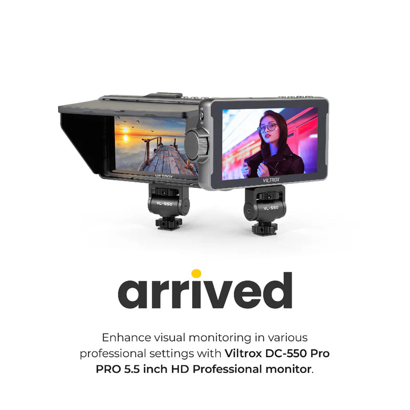 VILTROX DC-550 Pro Professional 1200nit 5.5" LCD Monitor, HD Wide View Angle Director Monitor for Photography Studio Video TV Production (VILTROX DC-550 Pro)
