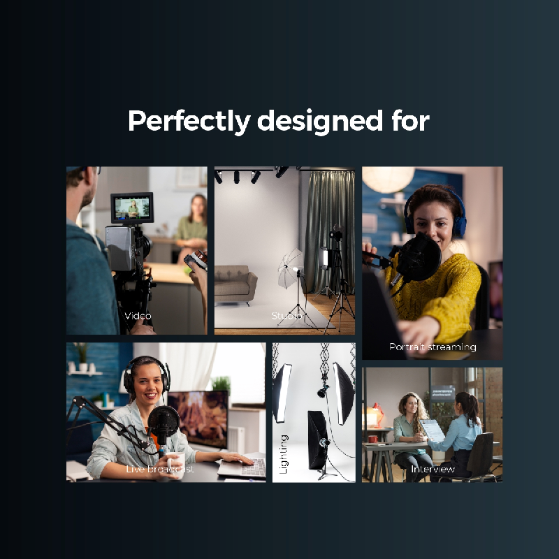 Digitek (DCL-400 WBC Combo) Continuous Light. Built with Solid Aluminium Alloy Frame. The Light has a Bi- Color 2700-6500K + 200 Output and a High CRI Rating - Digitek