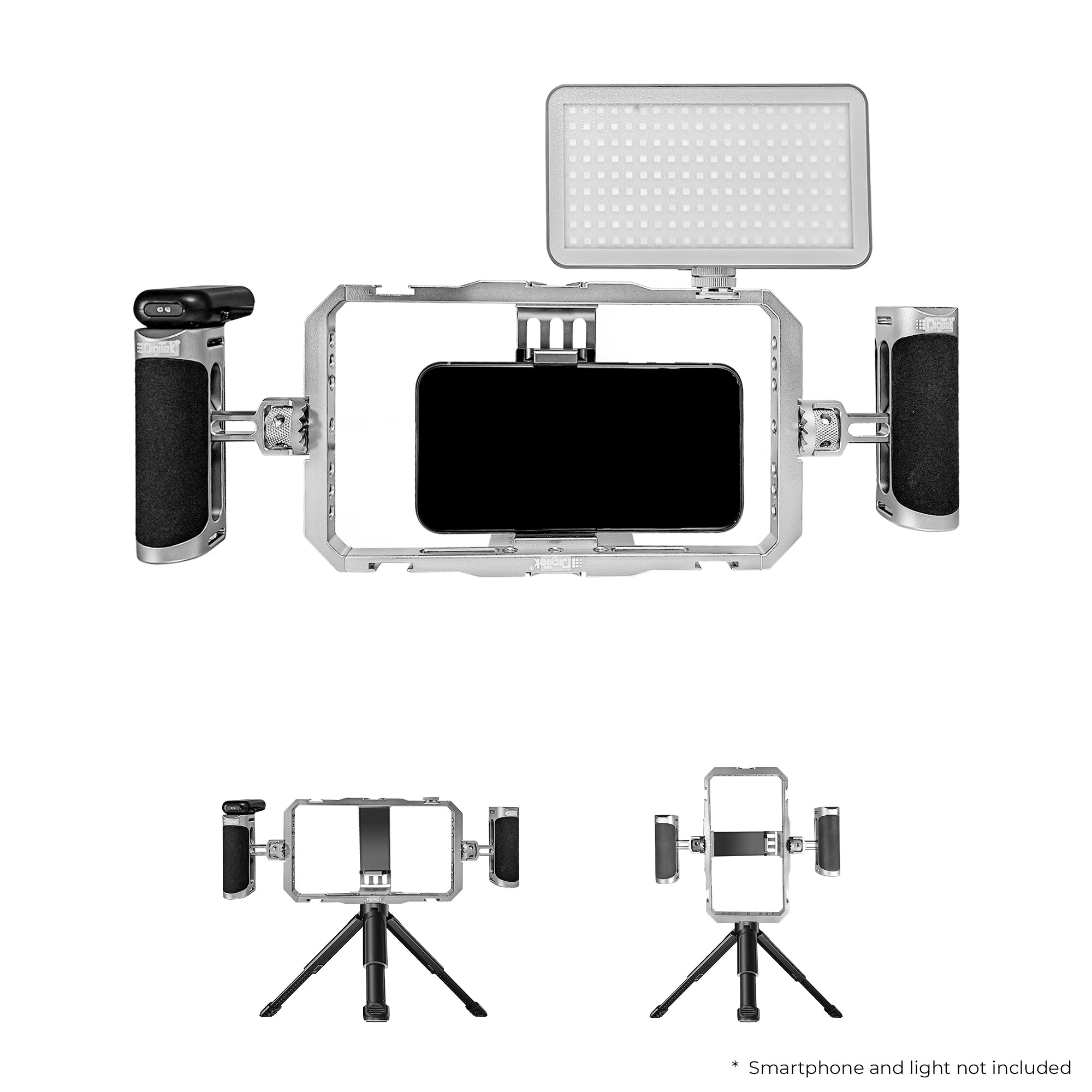 Digitek DSC 001 Aluminium Alloy Universal Type Smartphone Phone Rabbit Cage Video Stabilizer Grip Tripod Mount for Video Maker Videographer