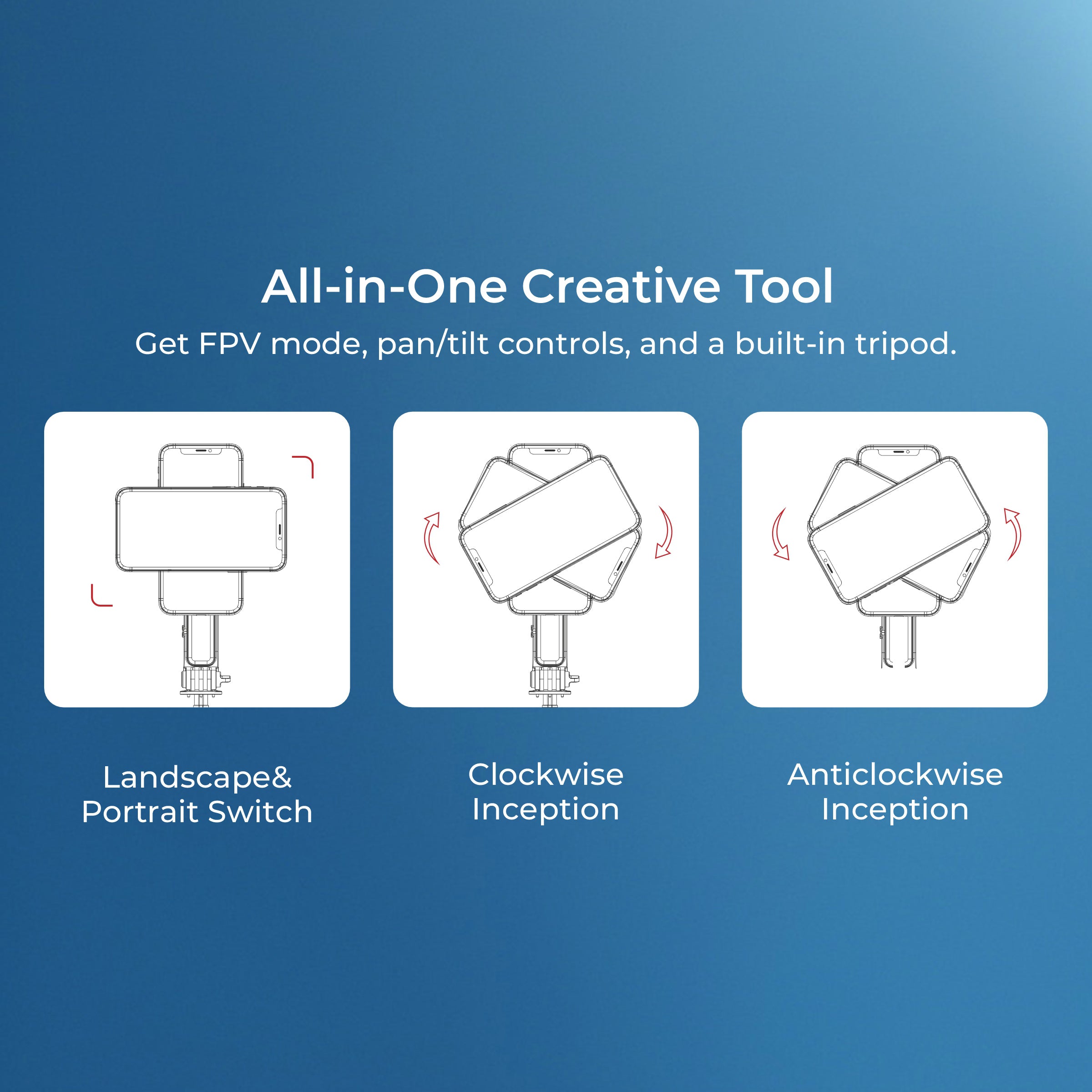 مثبت هاتف ذكي قابل للطي أحادي المحور من Digitek (DSG 003) مزود بقضيب تلسكوبي مدمج قابل للتمديد