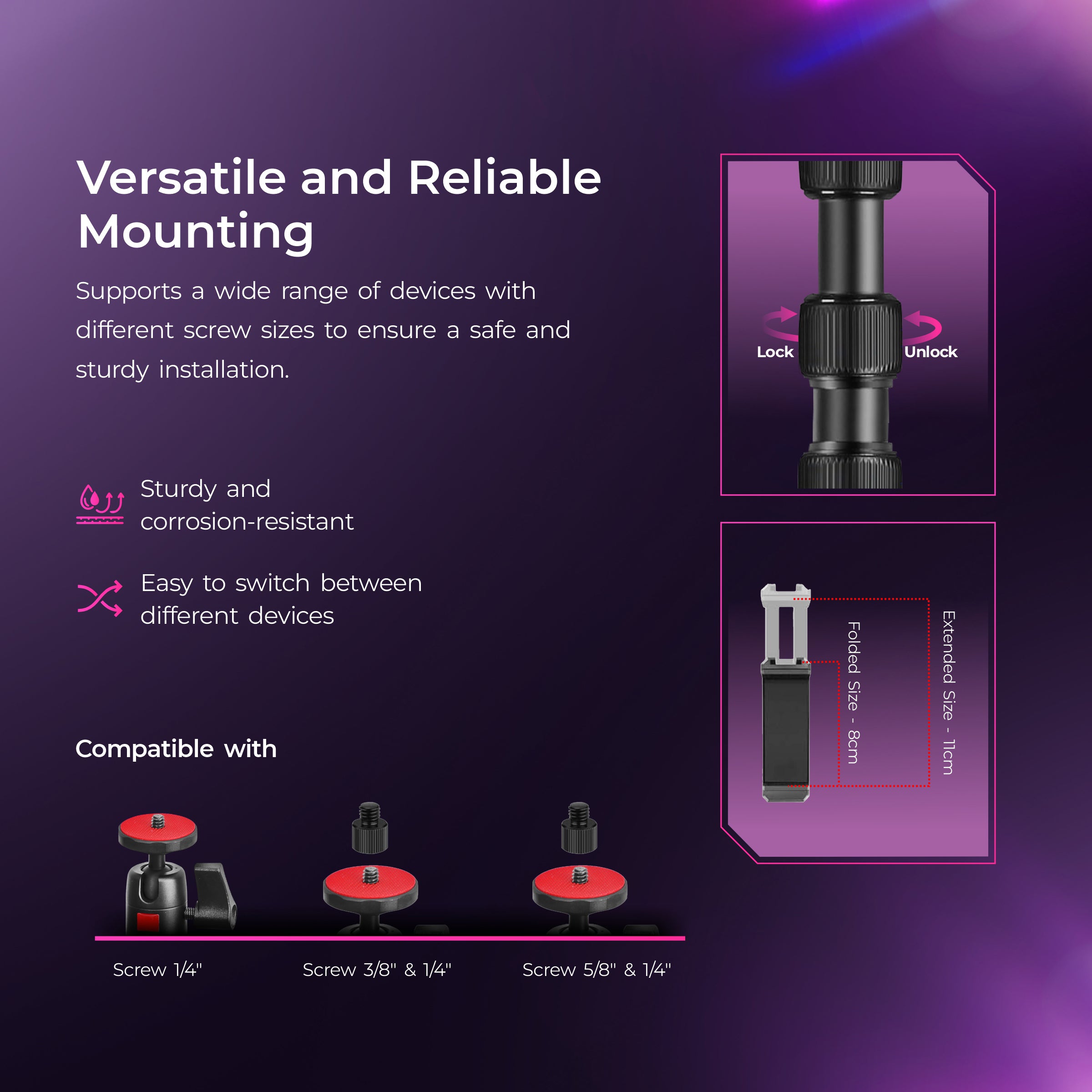 حامل طاولة Digitek (DTMHA 001) مع ذراع تثبيت إضافي للبث المباشر، والفيديو العلوي، وسطح المكتب، وغرفة النوم، ولوح السرير، والمكتب