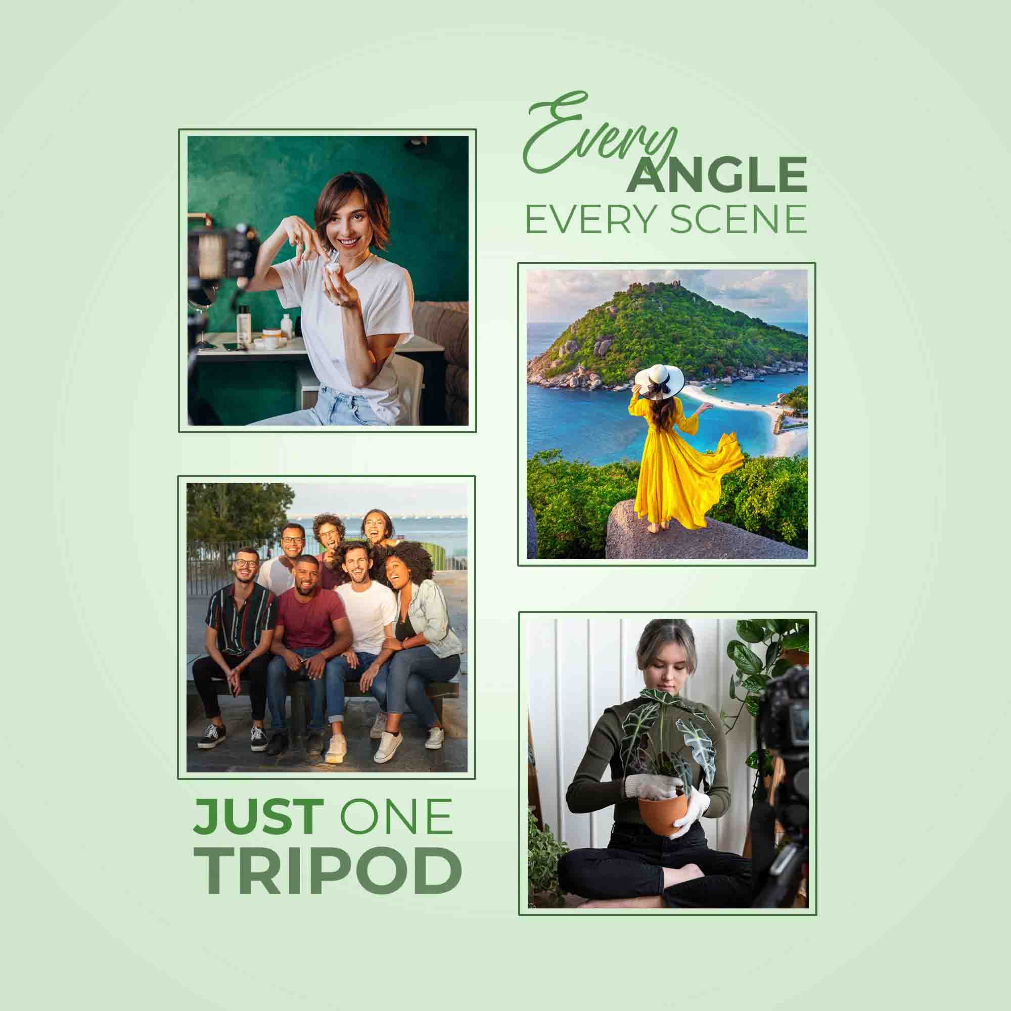 حامل ثلاثي القوائم قابل للطي من ديجيتك (DTR-490 LW) مع حامل للهاتف الذكي، ورأس دوار، ولوحة تحرير سريع، أقصى ارتفاع 1.4 متر، حمولة 4 كجم، أرجل مطاطية، قابل للتعديل بثلاثة أقسام لكاميرات DSLR والهواتف الذكية