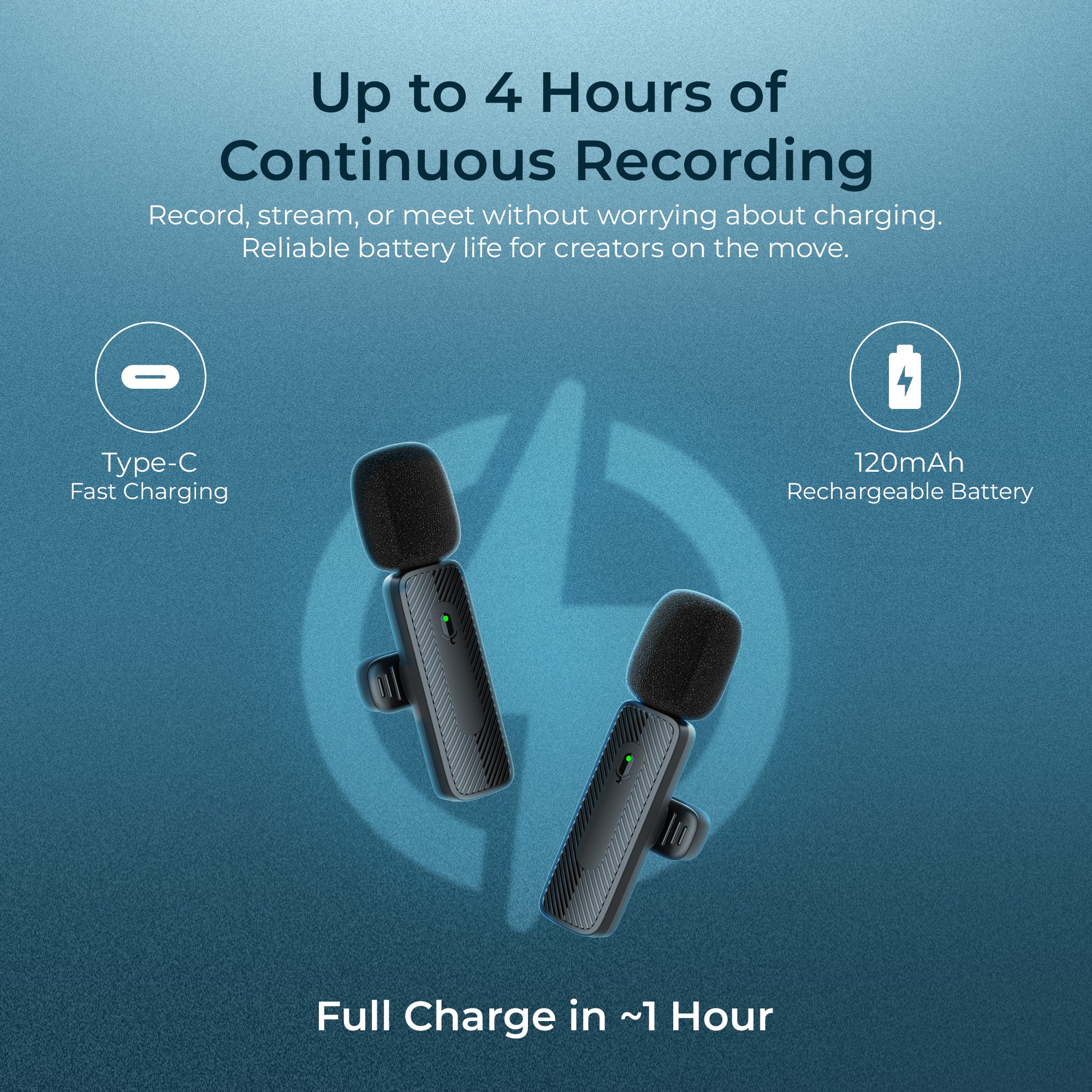 Digitek (DWM-009 PRO) 2.4G 1 Receiver with Lightning Connector & Dual Respondent 2 Microphone, for iPhone X/11/12/13/14 Series