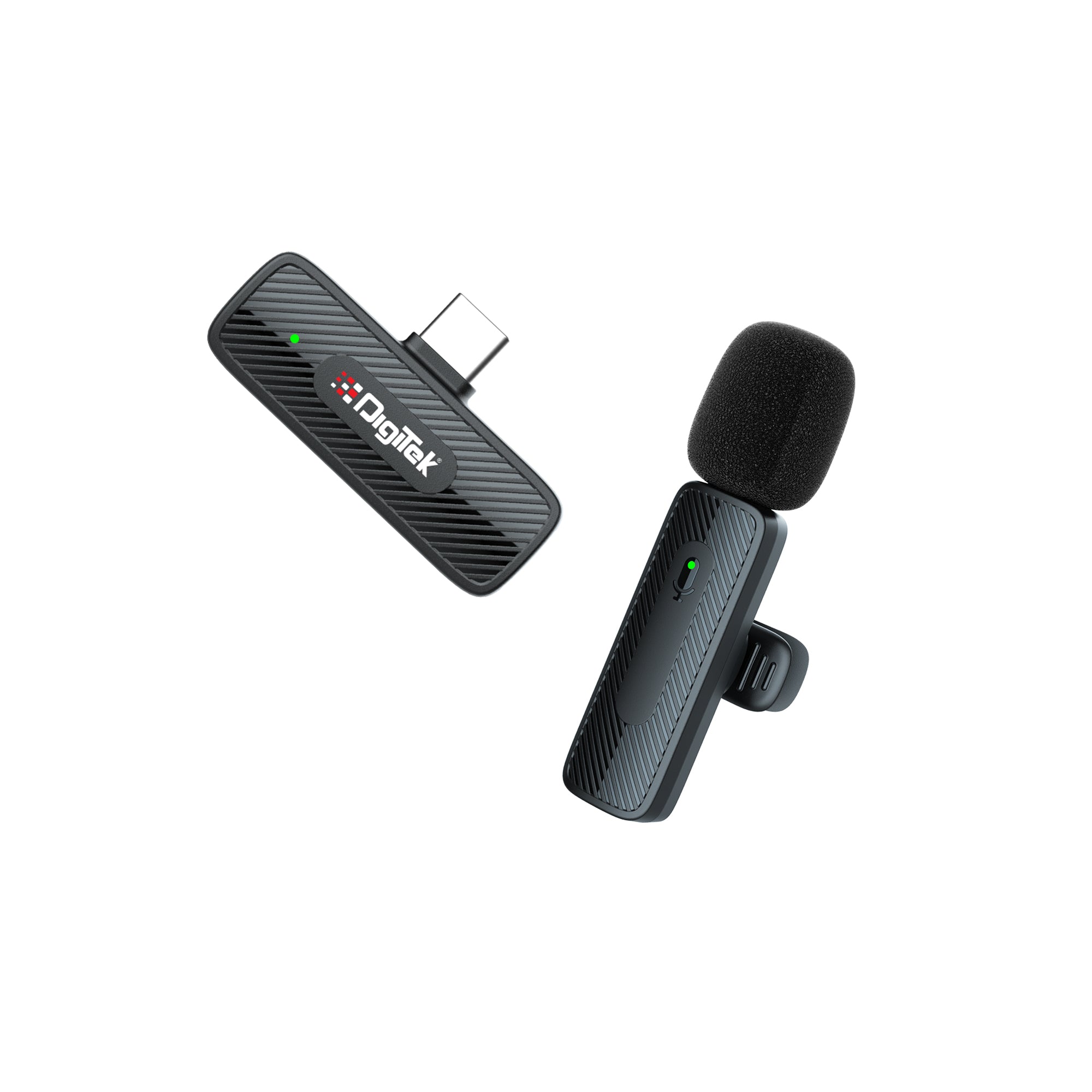 Digitekยฎ (DWM-006 PRO) Wireless Microphone & Receiver with Type-C Connector, 2.4GHz Frequency, 4Hr Battery, 20m Range, For Android Phone & Type-C Devices, Ideal for Voice Recording & Live Streaming