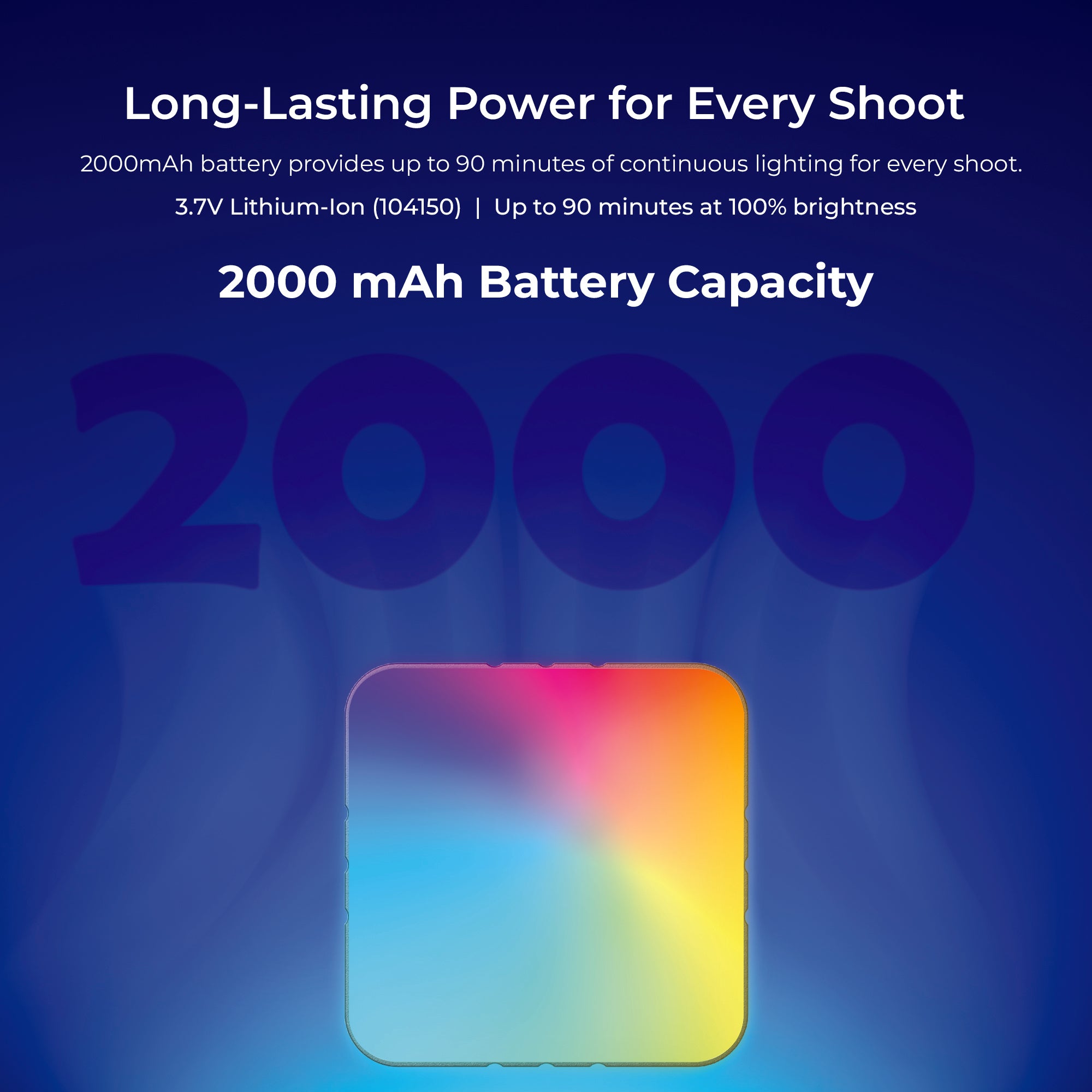 DIGITEK (LED-D11W RGB) 11W Portable Mini RGB LED Video Light with 2000mAh Battery, 21 Lighting Effects, 2500K–9900K CCT, HSI 0–360°, 120° Beam, CRI <95, 1/4" Mount, For Photography & Videography