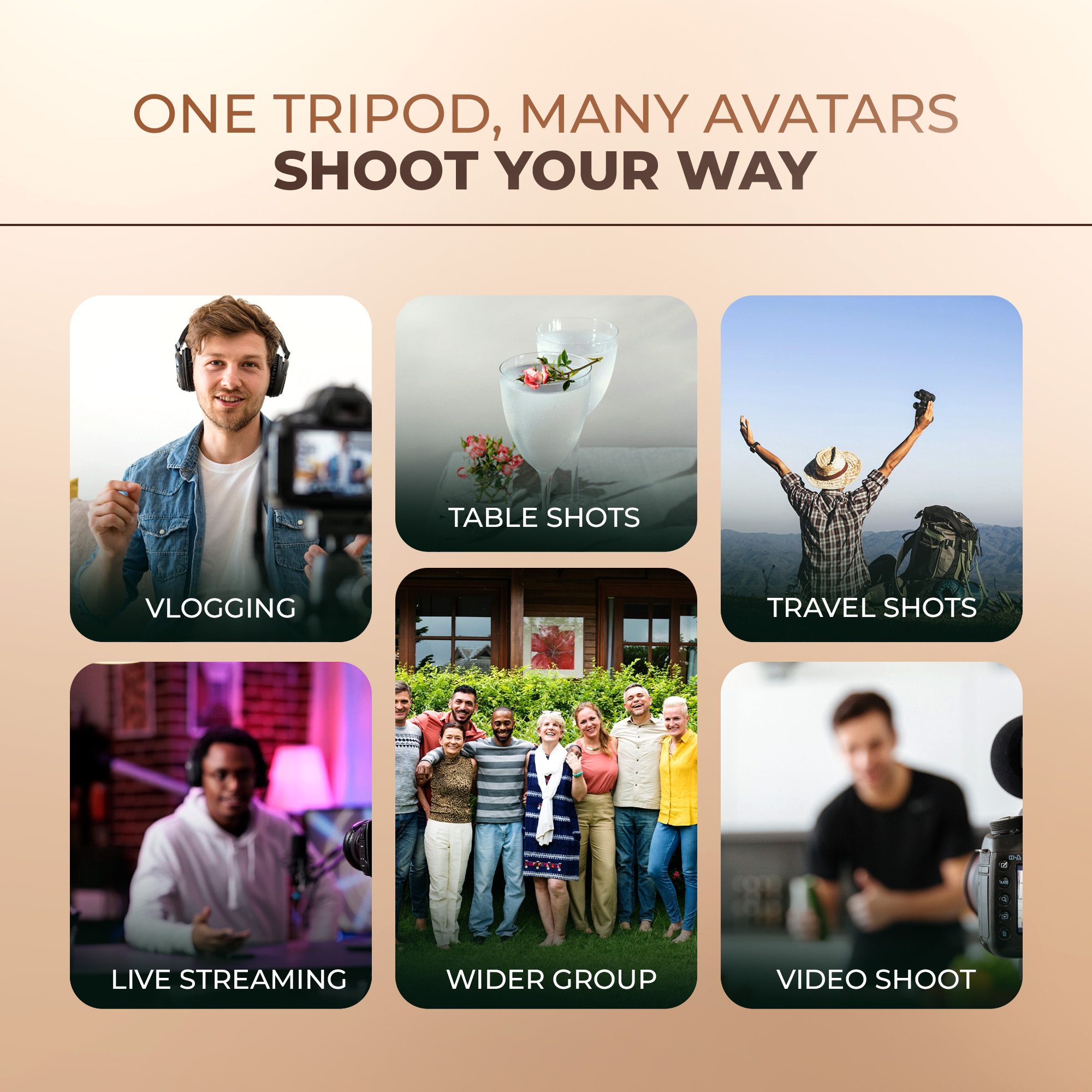 Digitek (DTR-425 LW) Portable Tripod Stand with Smartphone Holder, 4.26ft Height, Pan & Multipurpose Quick Release Head, Rubberised Legs, 3kg Load Capacity, Ideal for DSLR Camera & Mobile Photography