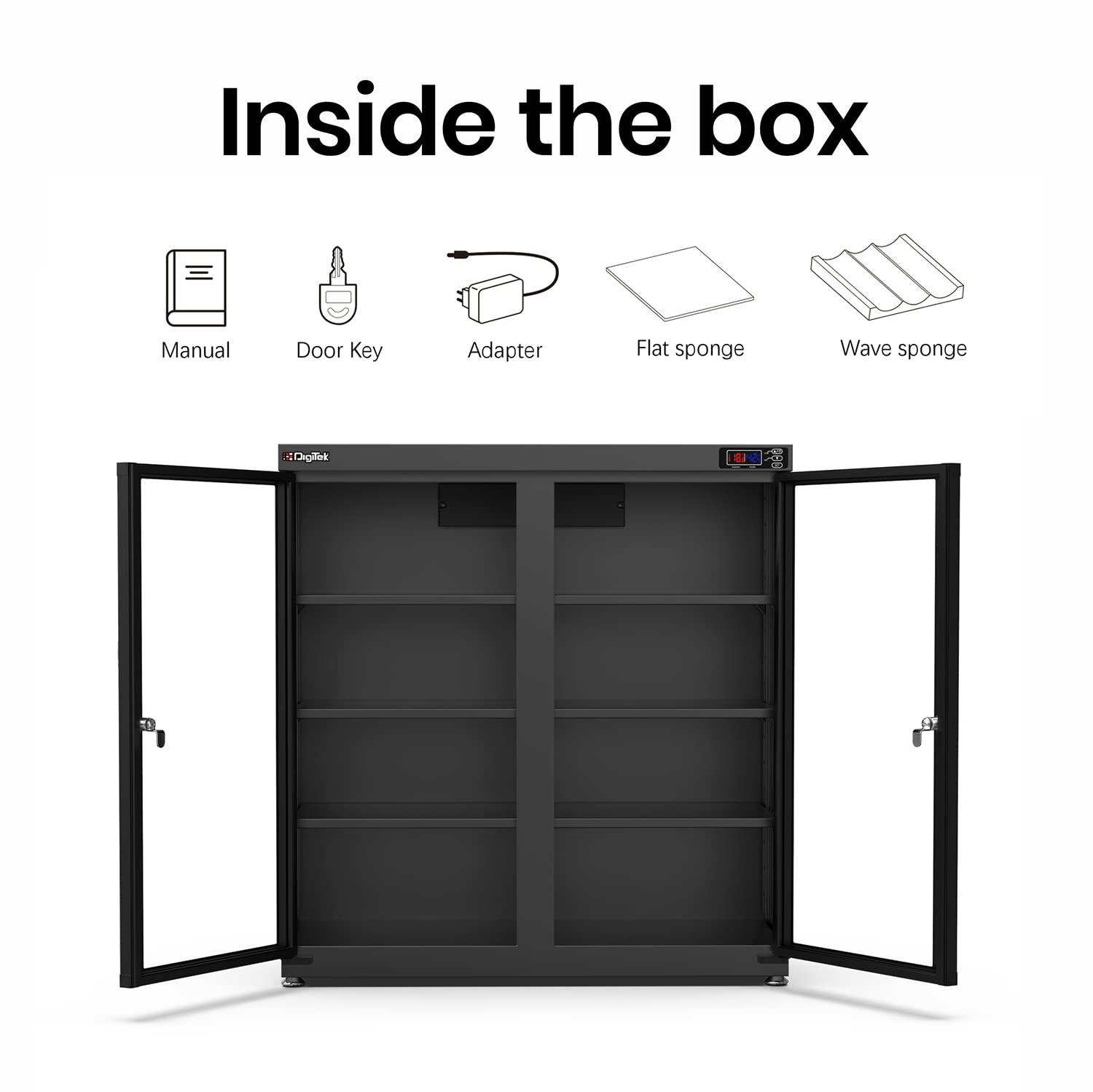 Digitek AD 260S 250 Liters Capacity Digital Display Dry Cabinet with Humidity Controller - Digitek