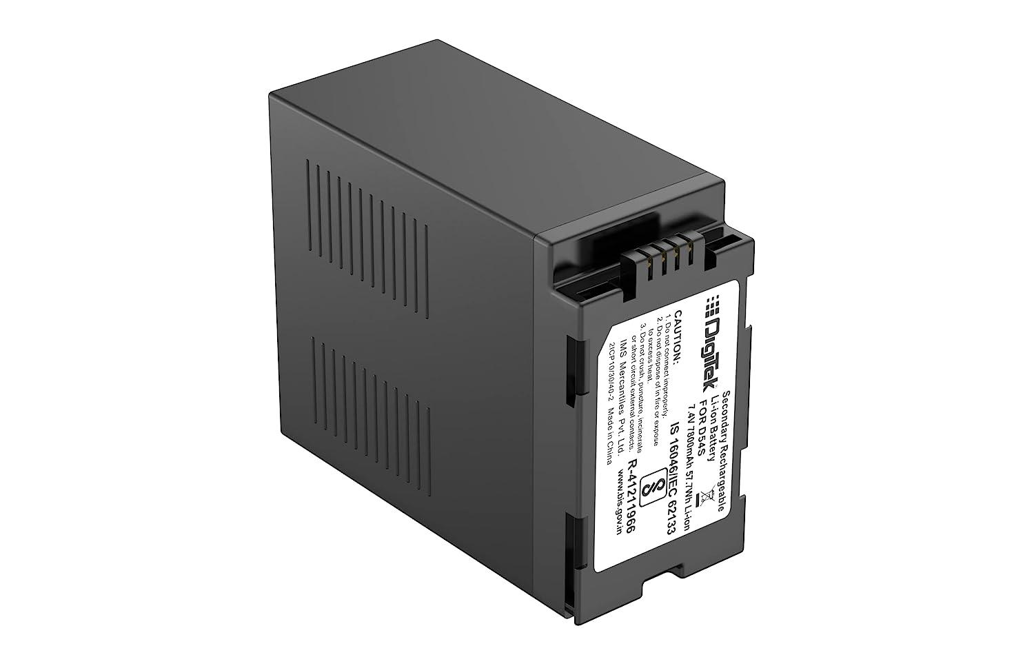 Digitek (D-54S) 7800 mAh 7.4V Secondary Rechargeable Lithium Ion Battery Pack - Digitek