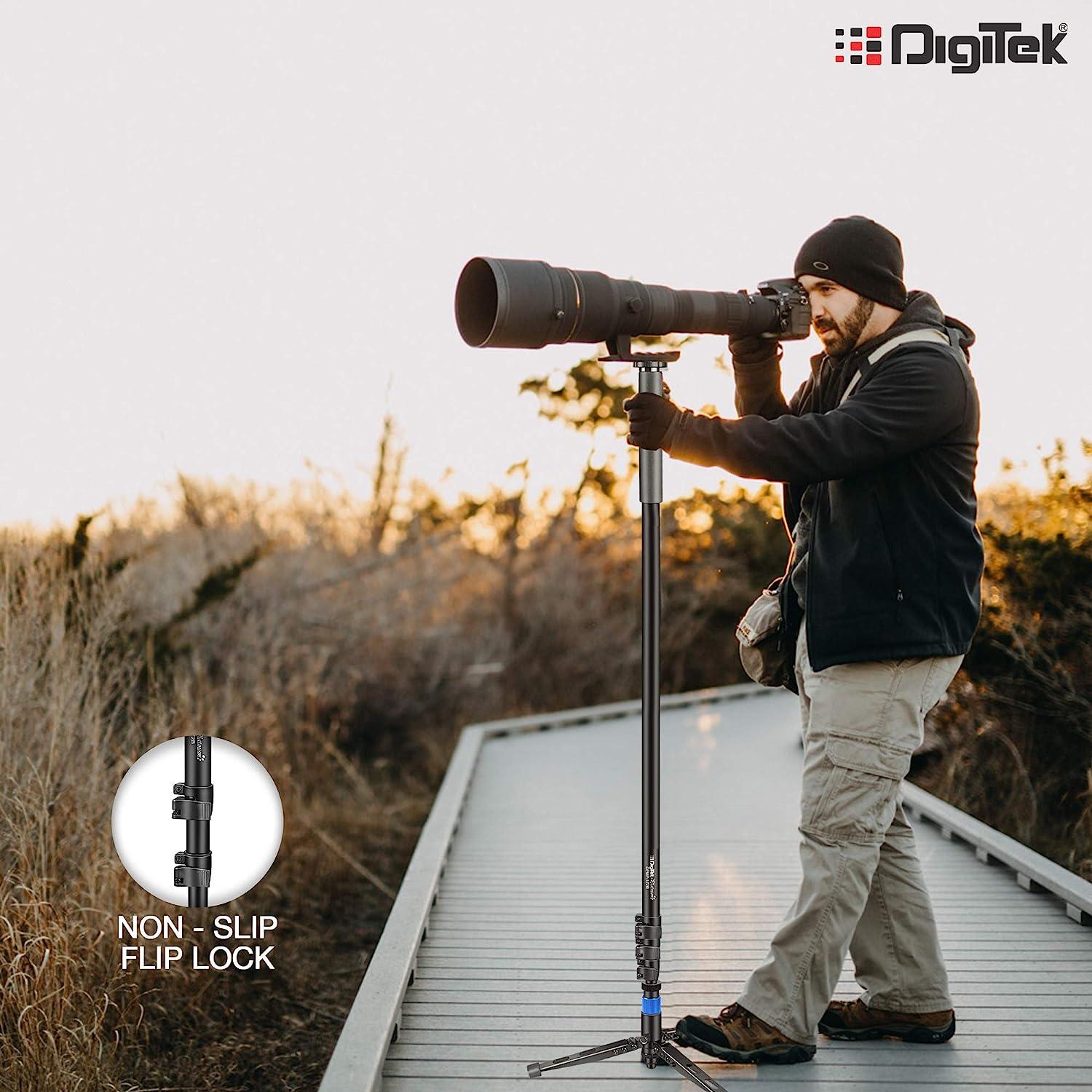 Digitek (DPMP 172B) Professional Ultra Portable Cum Heavy Duty Monopod, Maximum Load : 10kgs - Digitek