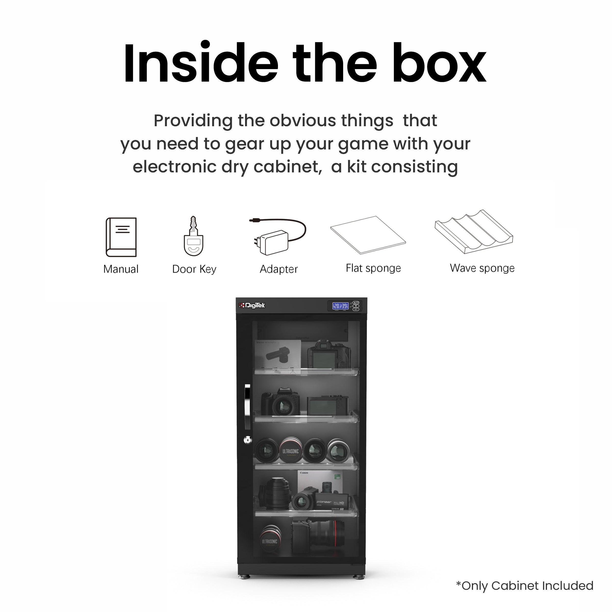 Digitek DS 130S 125 Liters Capacity Digital Display Dry Cabinet with Humidity Controller - Digitek