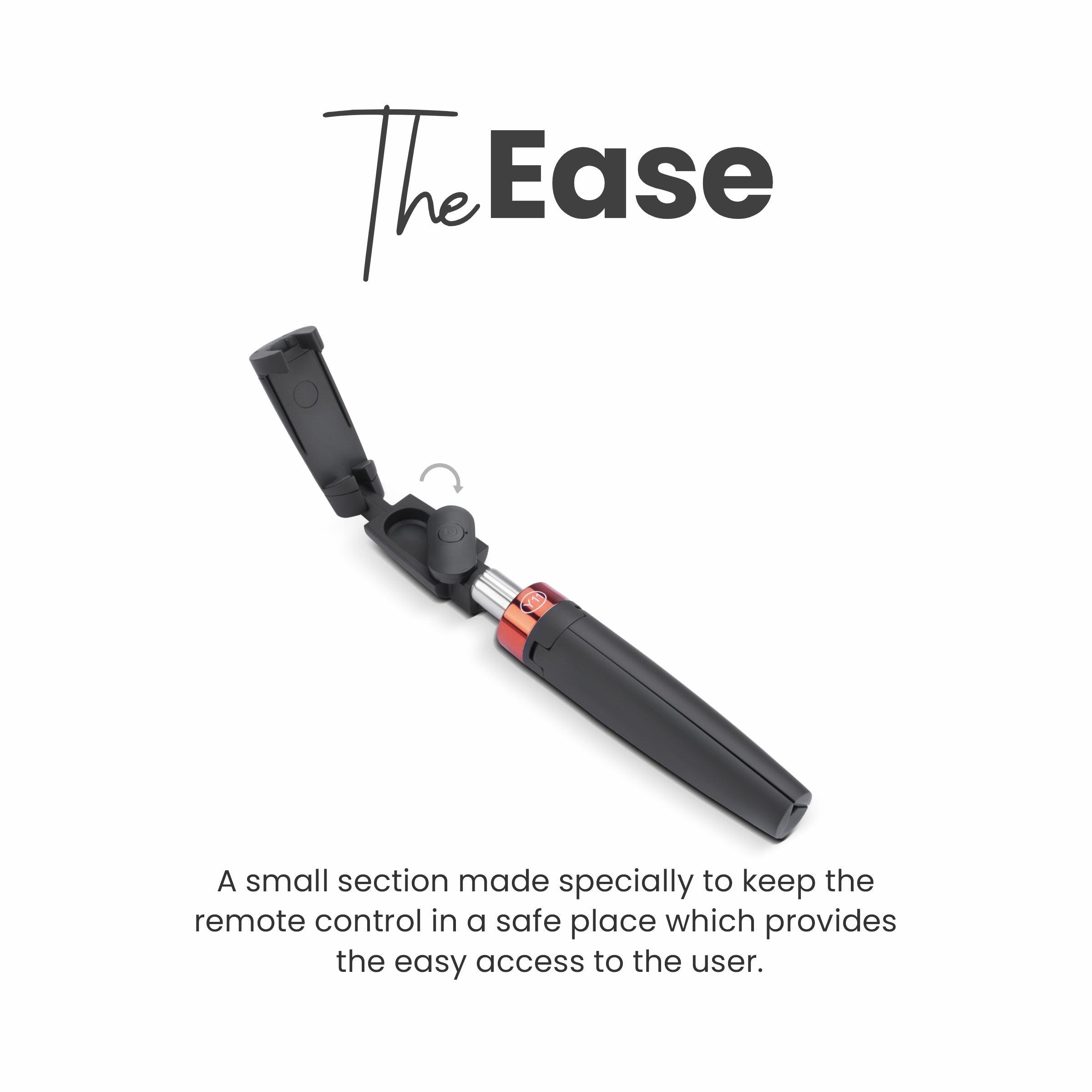 Digitek (DTR-210SS) Portable Selfie Stick with Wireless Remote and 3 Legs Tripod Base, Compatible for iPhone/OnePlus/Samsung/Vivo/Oppo and All Smartphones - Digitek