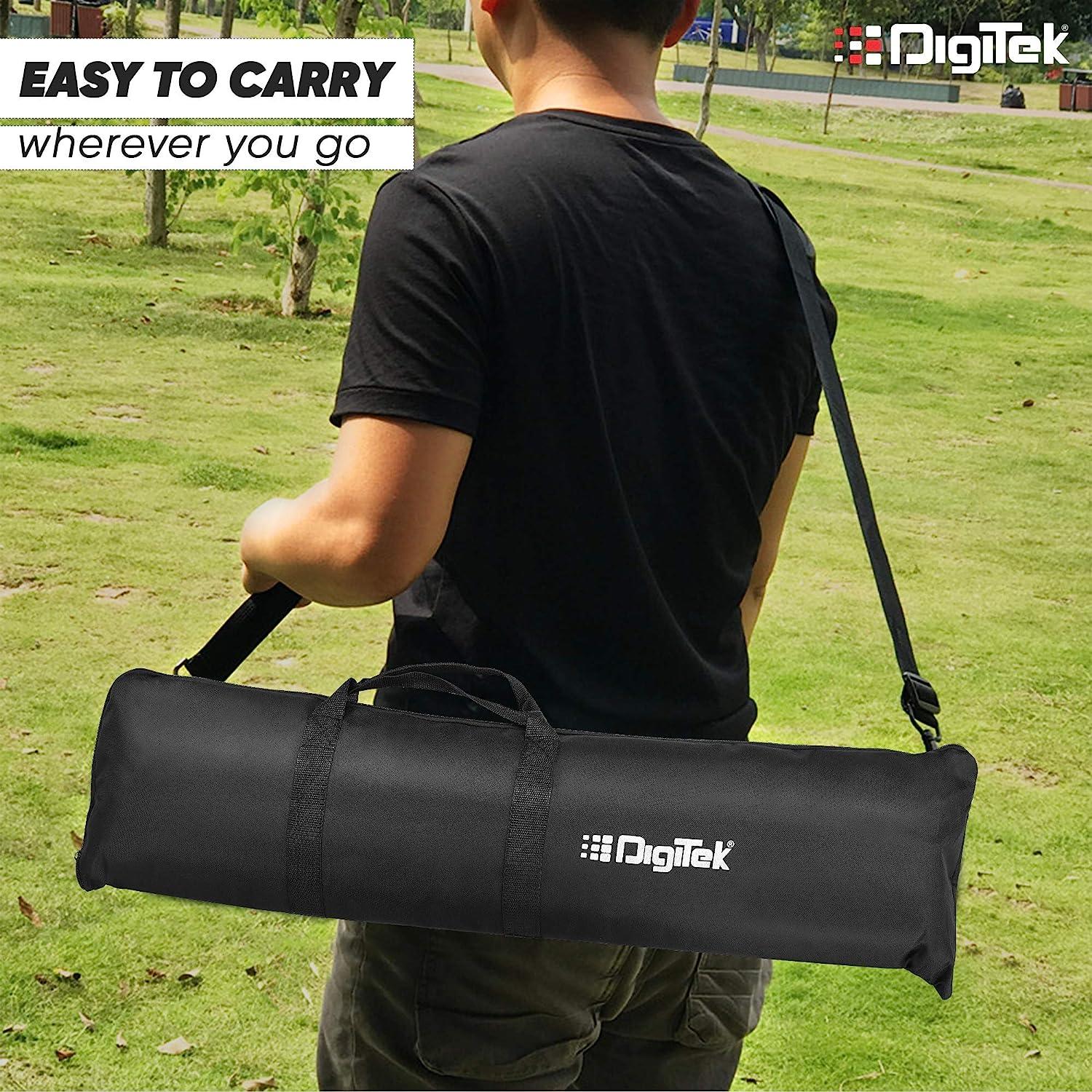 Digitek (DTR-510VD PRO PLUS, 70 Inch) Professional Video Aluminium Tripod with Multipurpose Head for Low Level Shooting, Panning for All DSLR Camera, Maximum Height 5.10 Feet, Load Capacity 15kgs (DTR-510VD PRO PLUS, 70 Inch) - Digitek