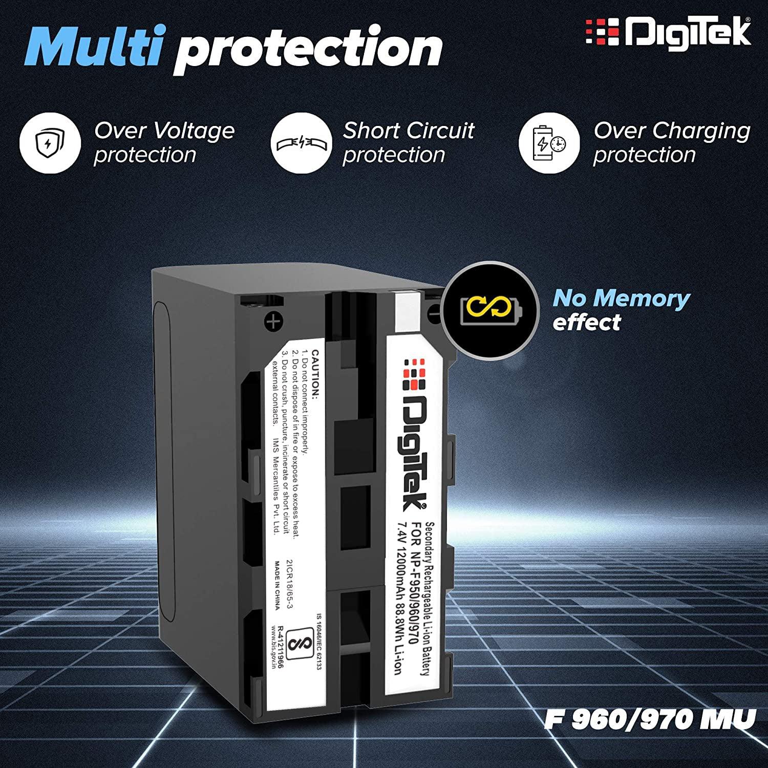 Digitek (F 960-970 MU) Lithium-ion Rechargeable Battery for Sony DSLR Camera - Digitek