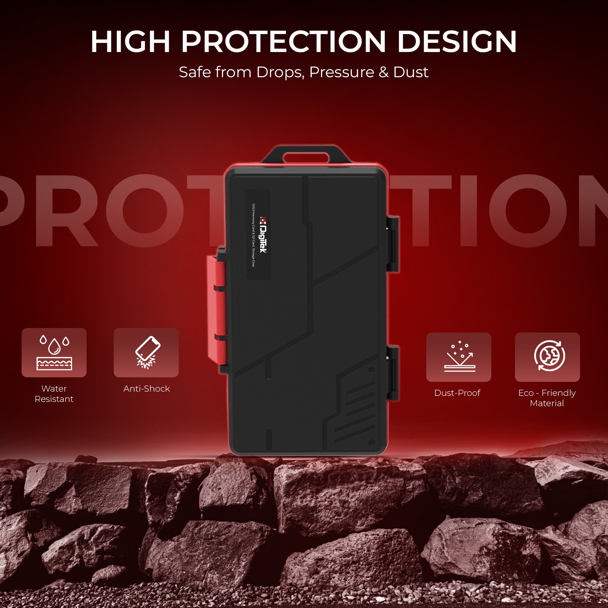 علبة تخزين بطاقات الذاكرة وبطاقات SD المتكاملة من ديجيتك (DCH 025)