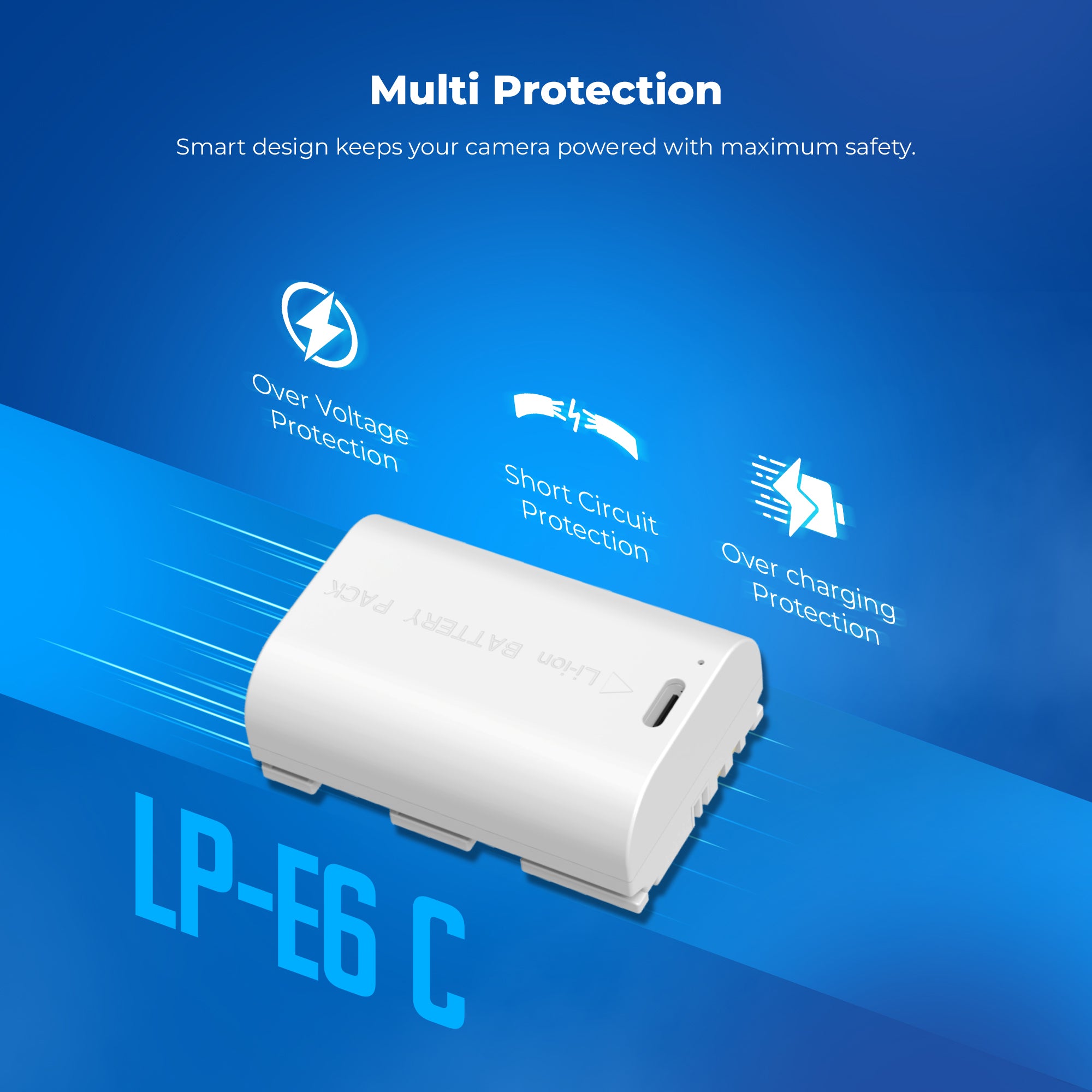 بطارية ديجيتك بلاتينيوم (LP-E6 من النوع C) ليثيوم أيون إضافية الطاقة بسعة 3000 مللي أمبير لكاميرات كانون DSLR مع كابل شحن من النوع C، متوافقة مع كاميرات كانون XC10، وXC15، وEOS 60D–90D، وسلسلة 5D، وسلسلة 6D، وسلسلة 7D، وEOS R/RA/R5/R6/R7