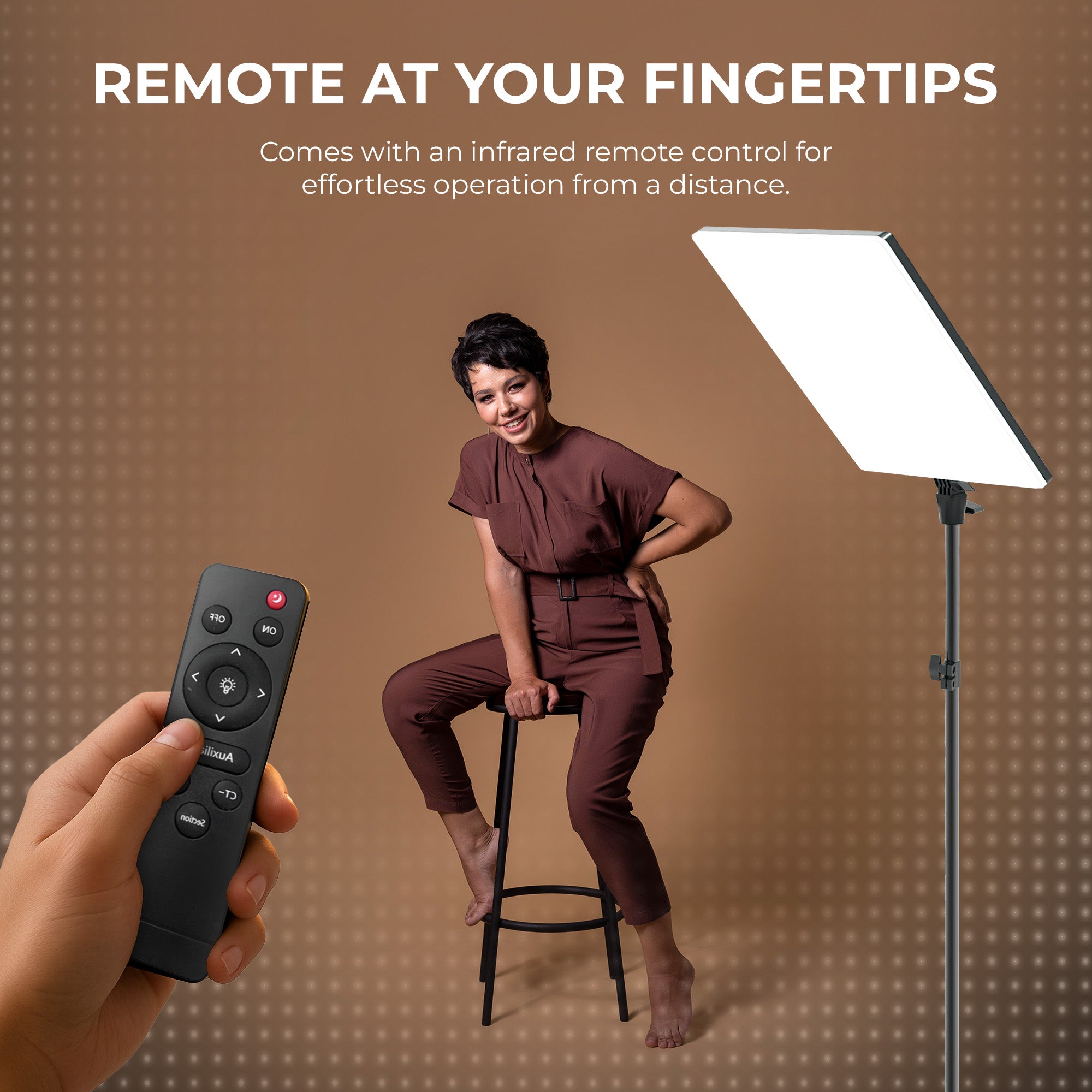 Digitek (DPL 19) Ultra Slim Bi-Color 80W LED Panel Light, 2700K-6500K, 480 LEDs, 180° Rotation, Dimmable, Remote Control, ABS Body for Studio & Content Creation