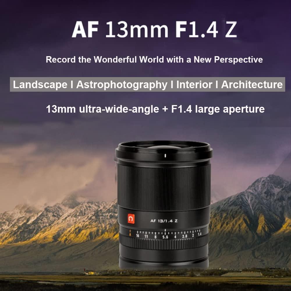 Viltrox 13mm F1.4 Ultra-Wide Angle Autofocus Lens, Compatible with APS-C Nikon Z-Mount Mirrorless Cameras Z5 ZFC Z30 Z50 - Digitek