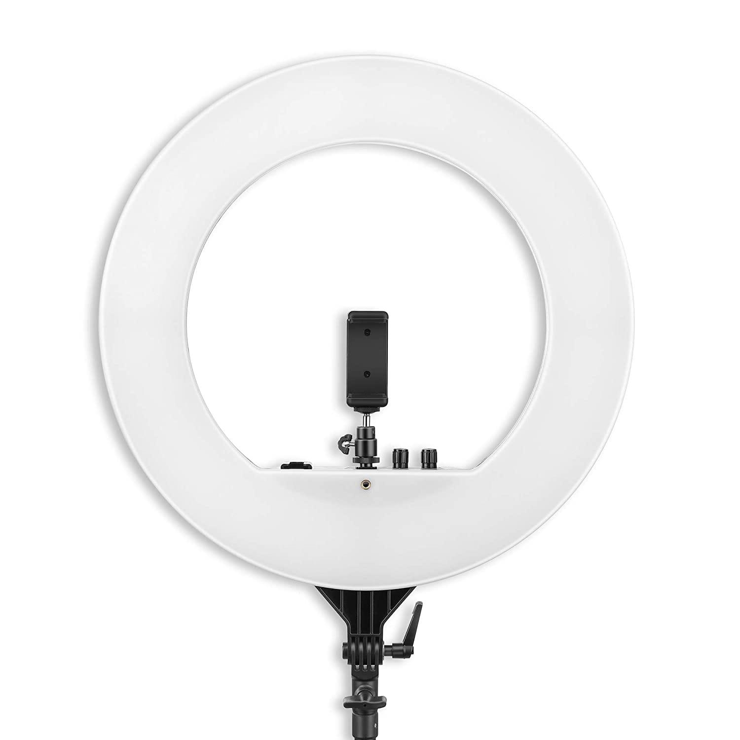 Digitek (DRL 018H) Professional 46 CM (18 inch) Big LED Ring Light with 2 Color Modes Dimmable Lighting, Photo-shoot, Video shoot, Live Stream, Makeup & more, Compatible with iPhone/ Android Phones & Cameras - Digitek