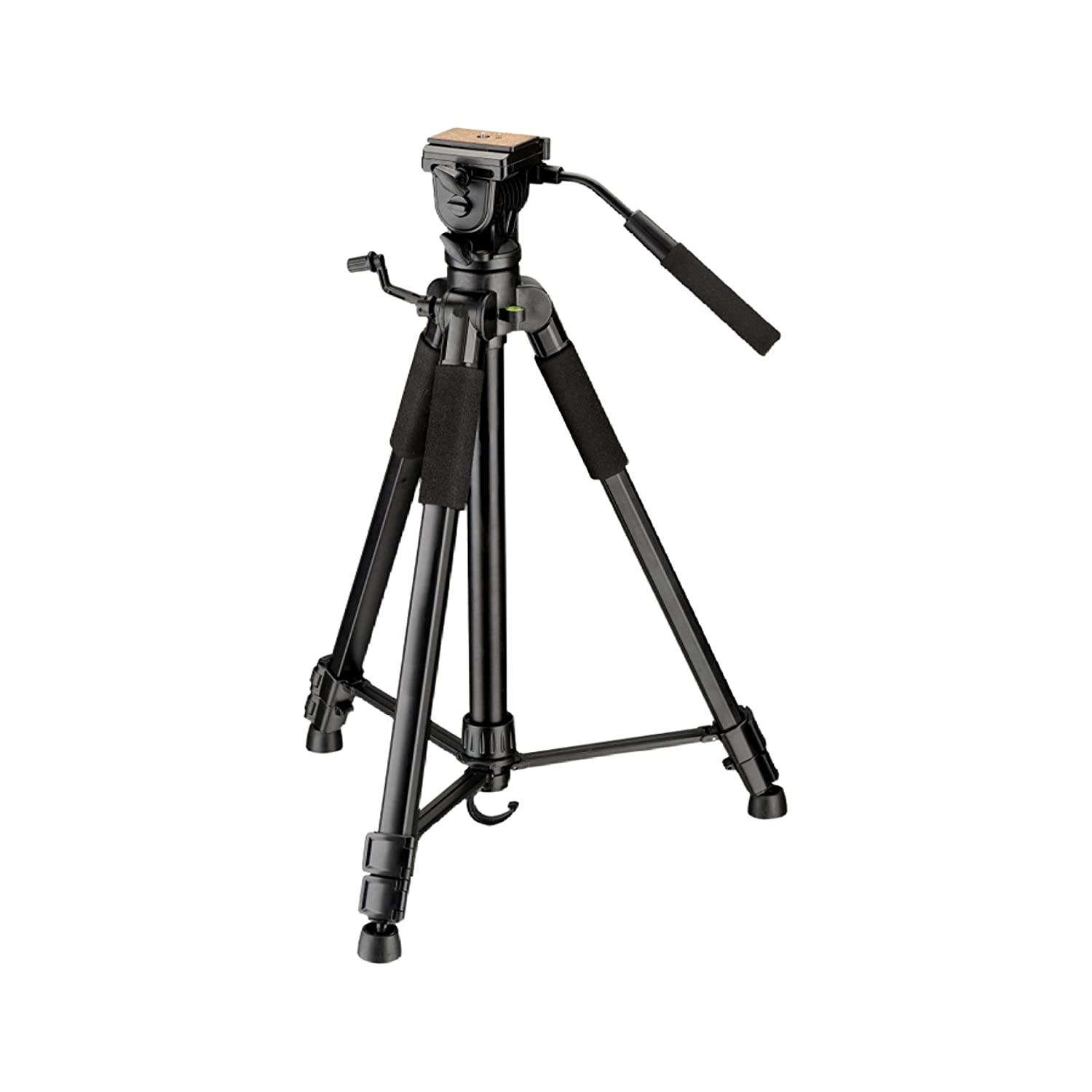 Digitek (DTR590 VD PRO) Tripod for DSLR & Video Cameras, Operating Height : 5.90 Feet, Maximum Load Upto: 6 Kg, Lightweight & Sturdy Tripod with 2 Way Adjustable Head - Digitek