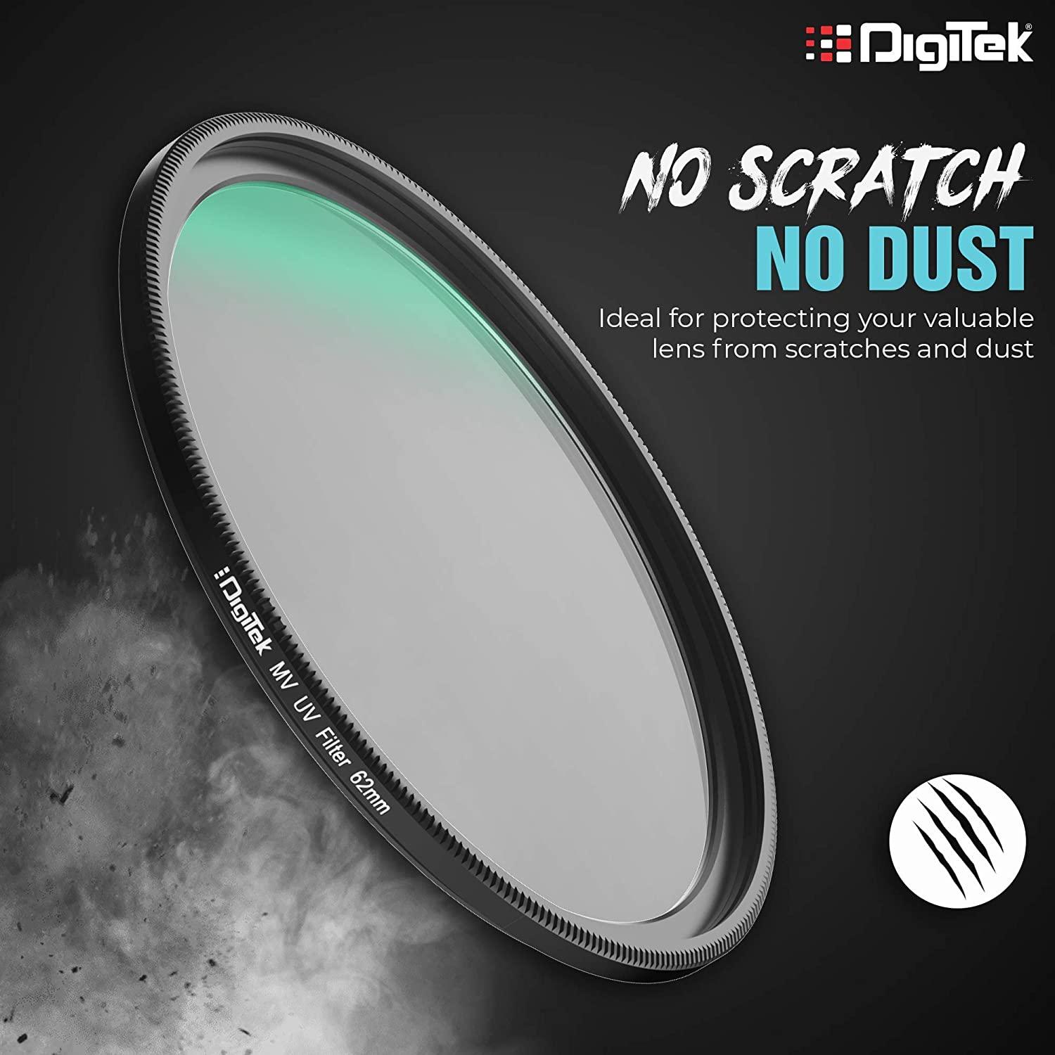 Digitek (MC UV MM) MC UV Filter with 16 Multi-Coated Layers for DSLR Camera Lens Protection from UV Rays, Dust & Scratches - Digitek