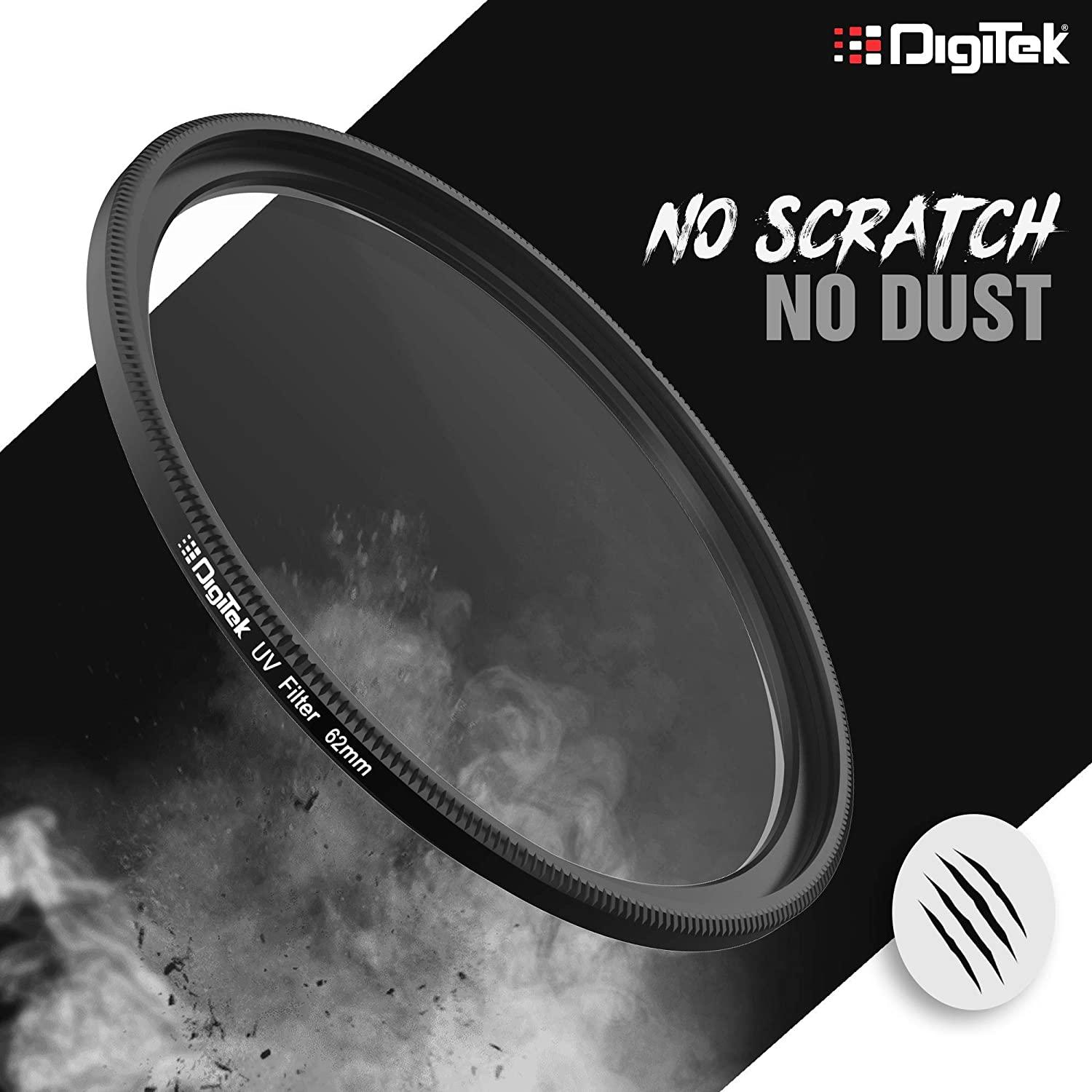 Digitek UV-Protection Lens Filter (Filter with Slim Frame for DSLR Camera Lens Protection from UV Rays, Dust & Scratches) - Digitek