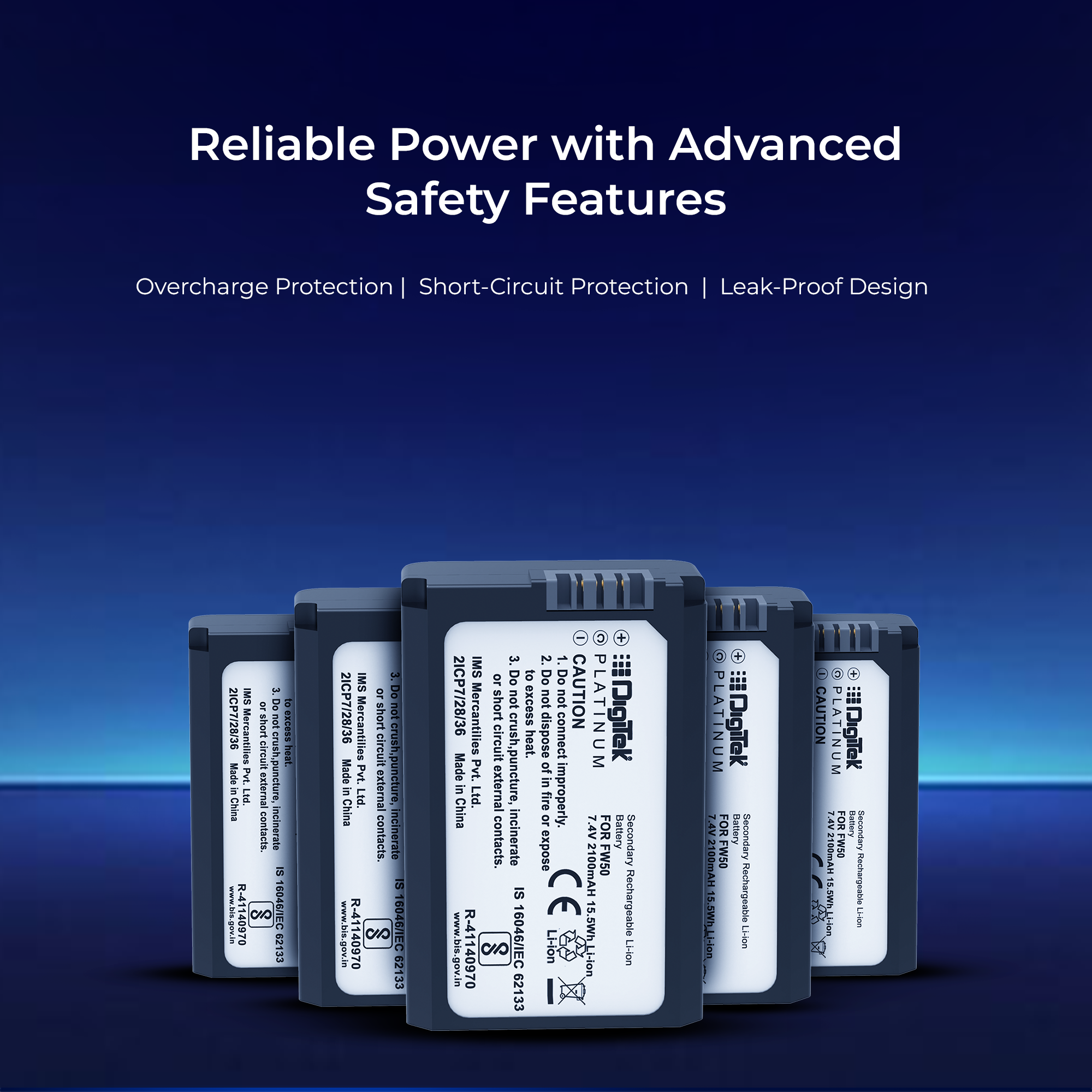 Digitek (Platinum FW-50) Platinum Lithium-ion Rechargeable Battery for Sony DSLR Camera | Compatibility - Alpha NEX-3, 5, 6 and 7 Series Cameras, DSLR-SLT-A33, DSLR-SLT-A55