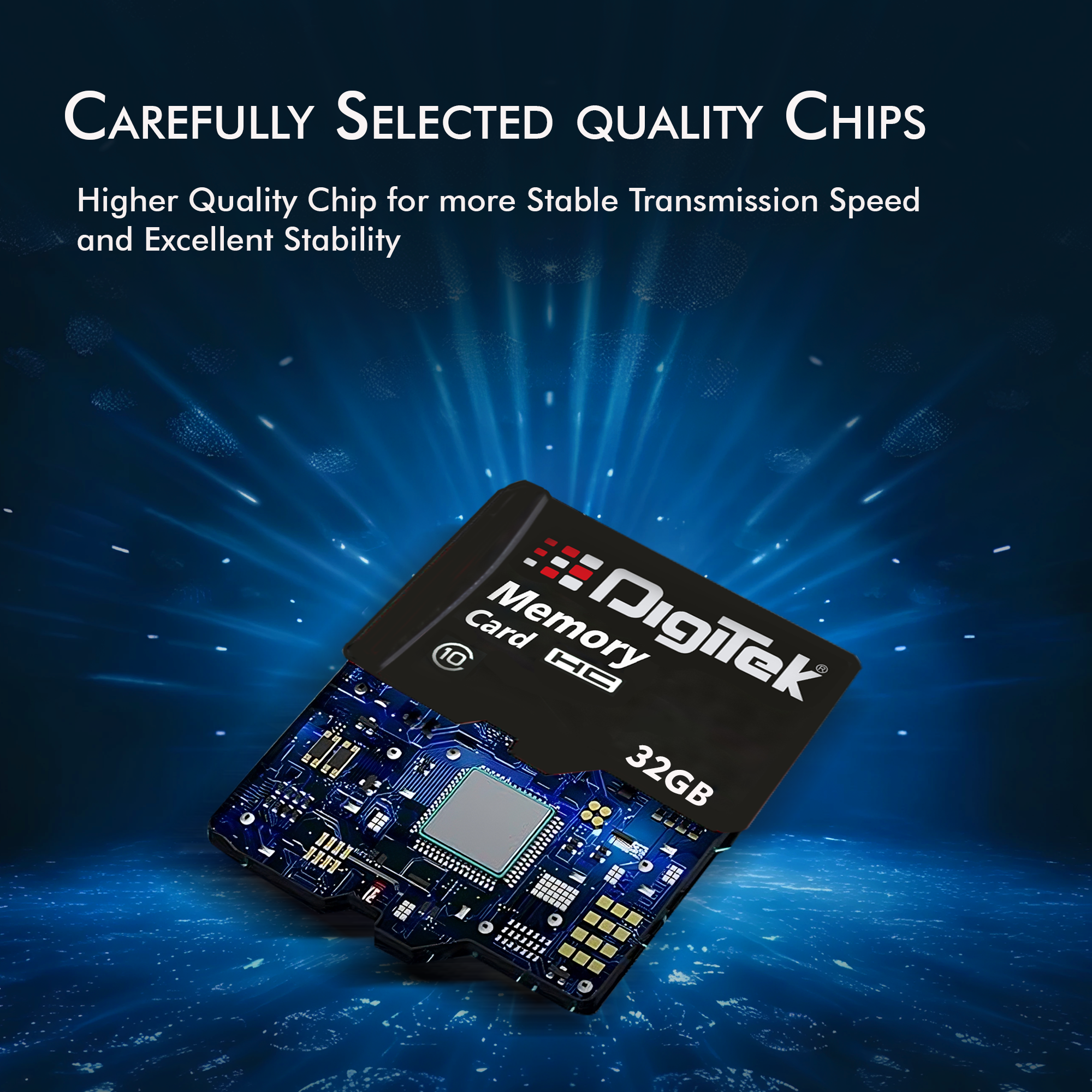 Digitek (DTF 32GB C10) Micro SDHC 32GB UHS-I Memory Card – A1, Class 10, 100MB/s Speed, Waterproof, Shockproof, X-Ray Safe, Ideal for Smartphones, Cameras, CCTV & More