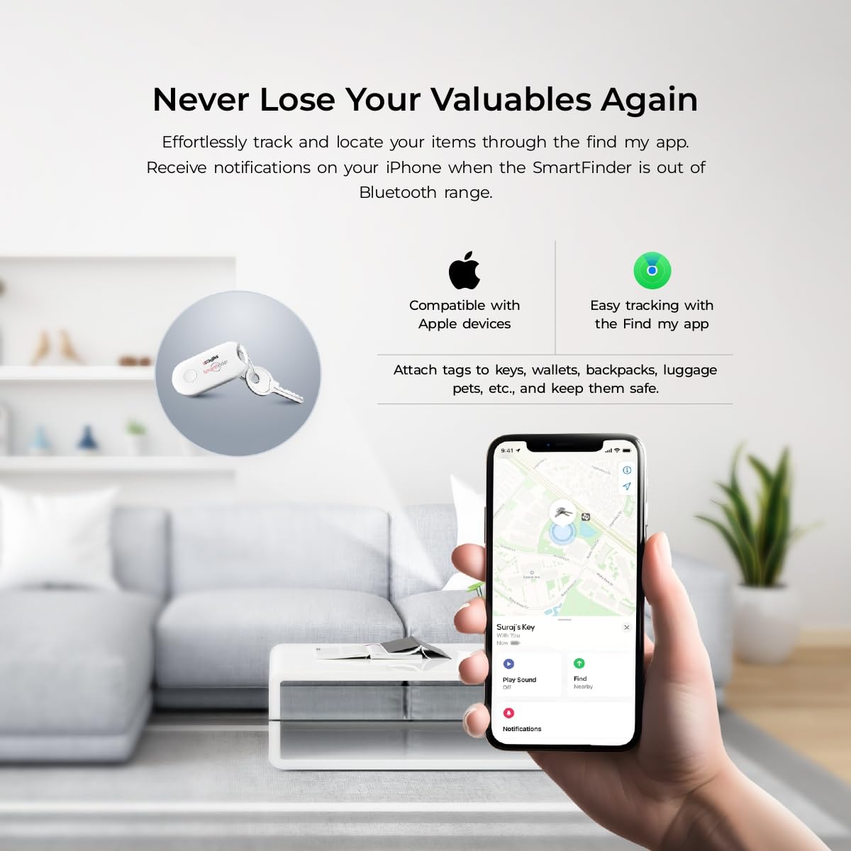 Digitek SmartFinder(DSF 001) Wireless Bluetooth Anti-Lost Anti-Theft Alarm Device Tracker Work with iOS Devices.