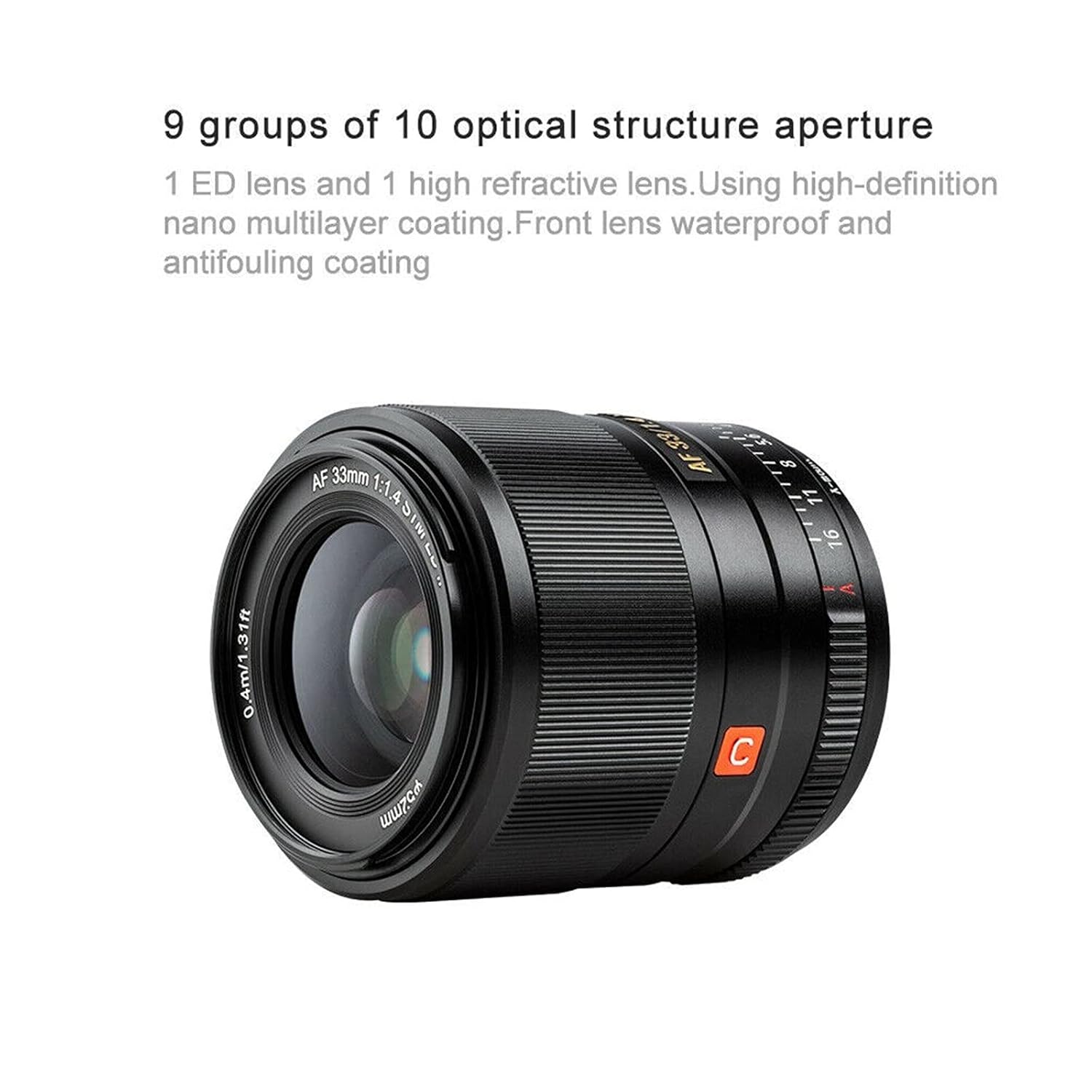 VILTROX 33mm F/1.4 F1.4 w/Lens Filter kit, XF AF 33/1.4 STM APS-C Auto Focus Fixed Focus Lens for Fuji Fujifilm X-Mount X-T3 X-H1 X20 X-T30 X-T20 X-T10 X-A1 X-A2 X-A3 X-A5 X-A7 X-E2 X-E2S X-E3 Camera