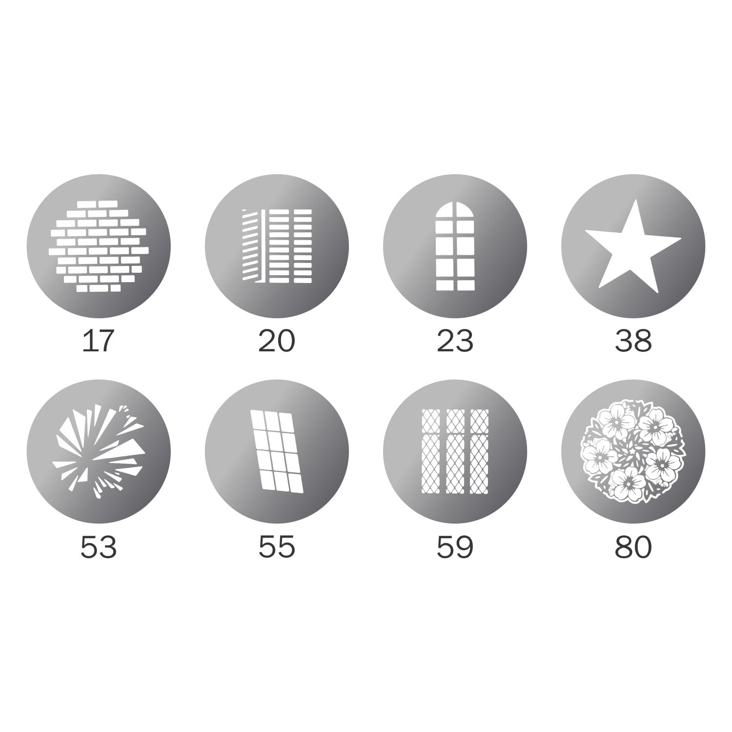 Digitek (DGS 002) Stainless Steel GOBO Pattern Kit with 8 Creative Pattern Effect for Optical Snoot - Digitek