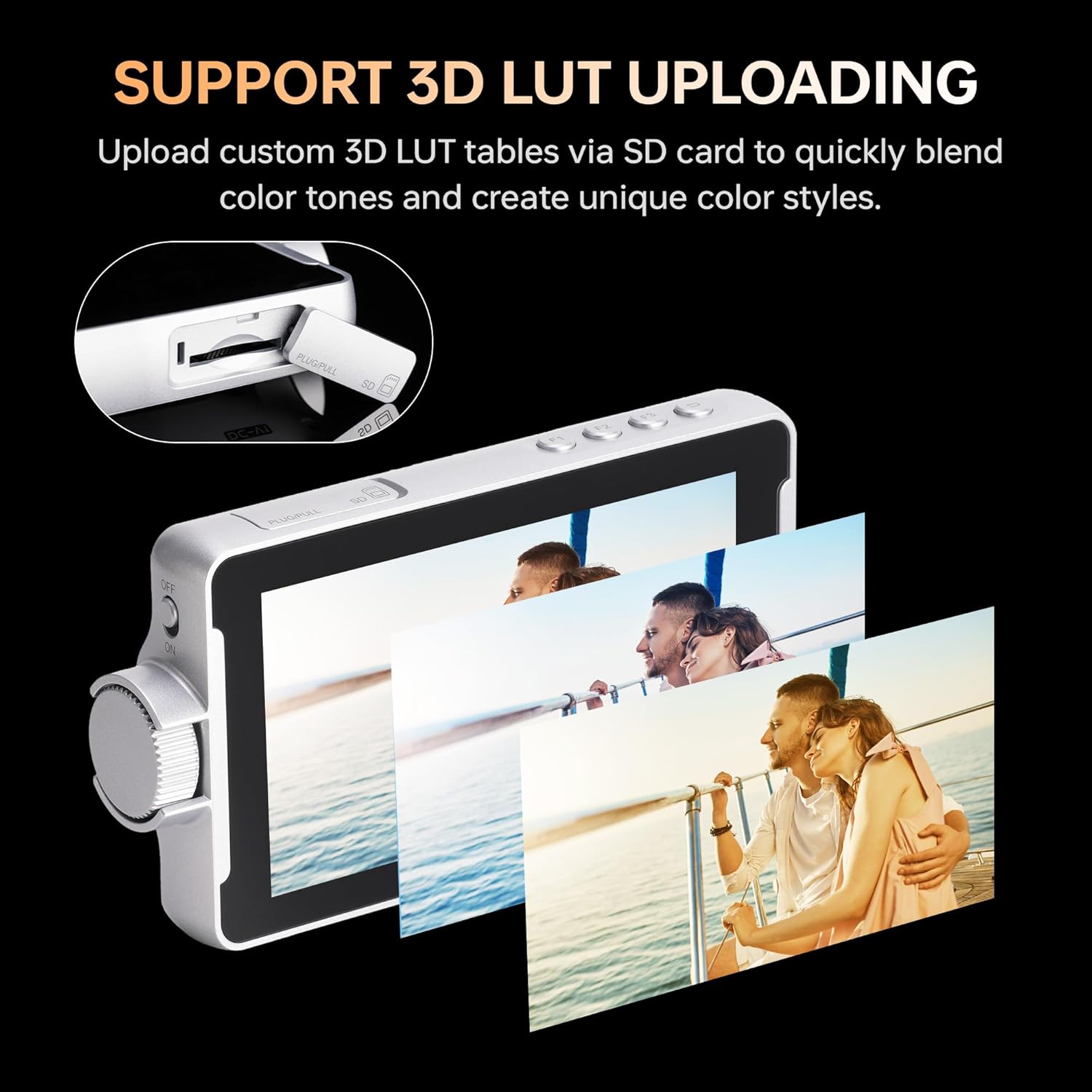 VILTROX DC-V1 Camera Field Monitor, Touch Screen Camera Monitor with 4K HDMI Input/Output