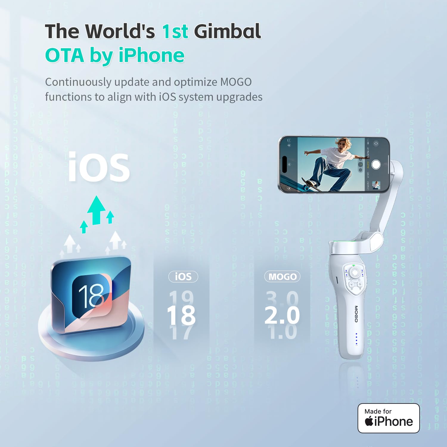 Gimbal Stabilizer for iPhone, COMITOK Cell Phone Gimbal Stabilizer with 360 Degree Smart Tracking for Video Recording and Filming, NFC Fast Pair and Magnetic Design for iPhone 16 15 Pro Max