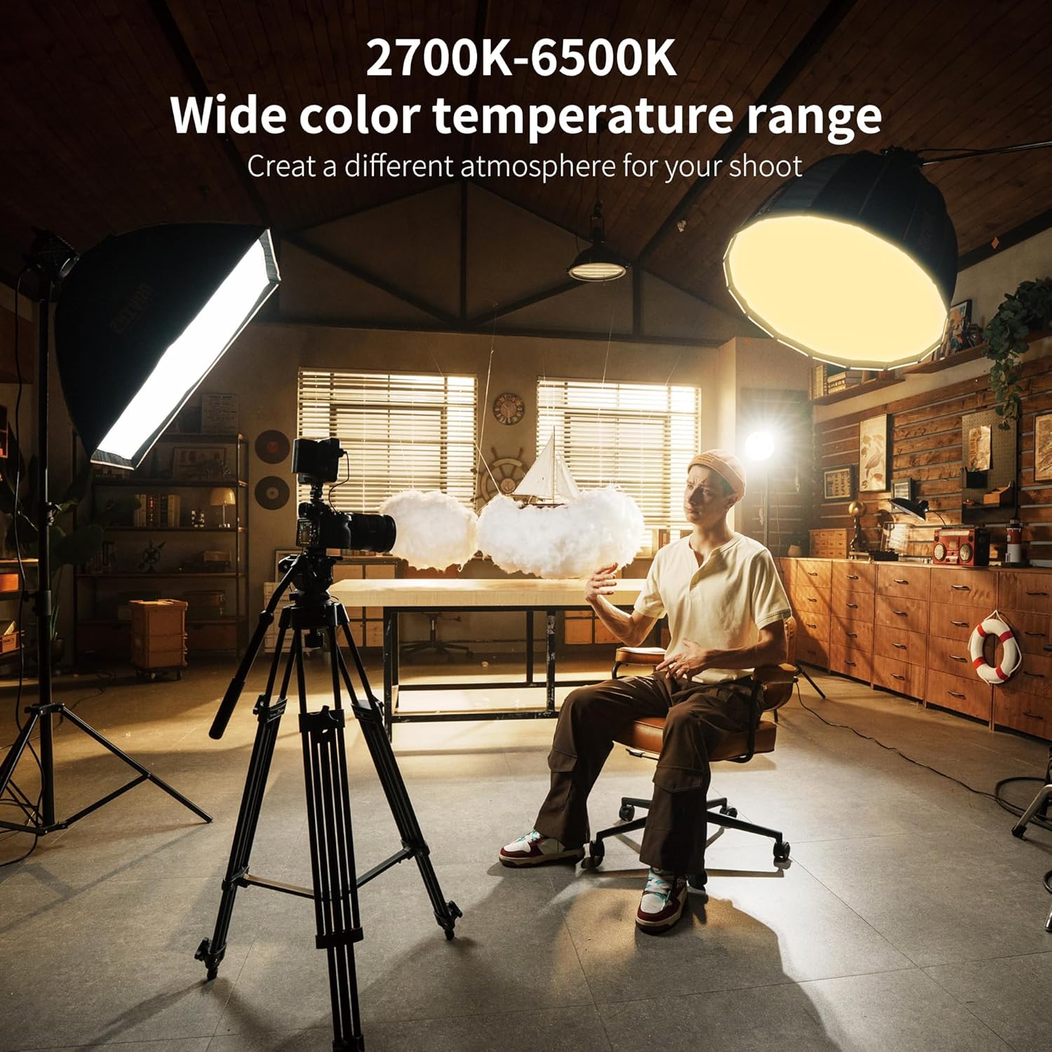 ZHIYUN Molus B200[Official] 200W Video Light, COB LED Video Light with Bowens Mount, Two-Tone Studio Light, 39900LUX/1M/2700K-6500K/ CRI ≥96/ TLCI ≥96/ APP Control, 13 Bright Effects
